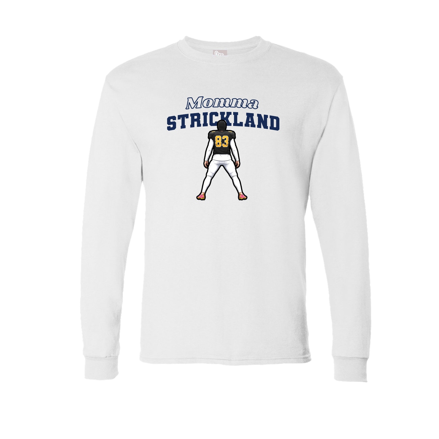 Long Sleeve Tee — Mothers Day Block in White