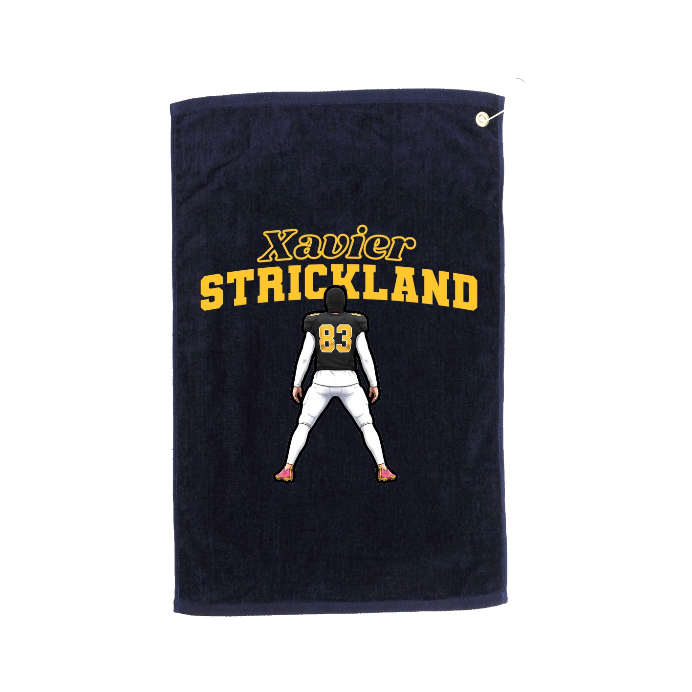 Golf Towel — Name Arch in Navy