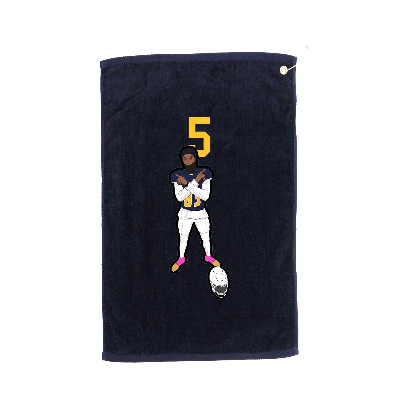 Golf Towel — Number Top in Navy