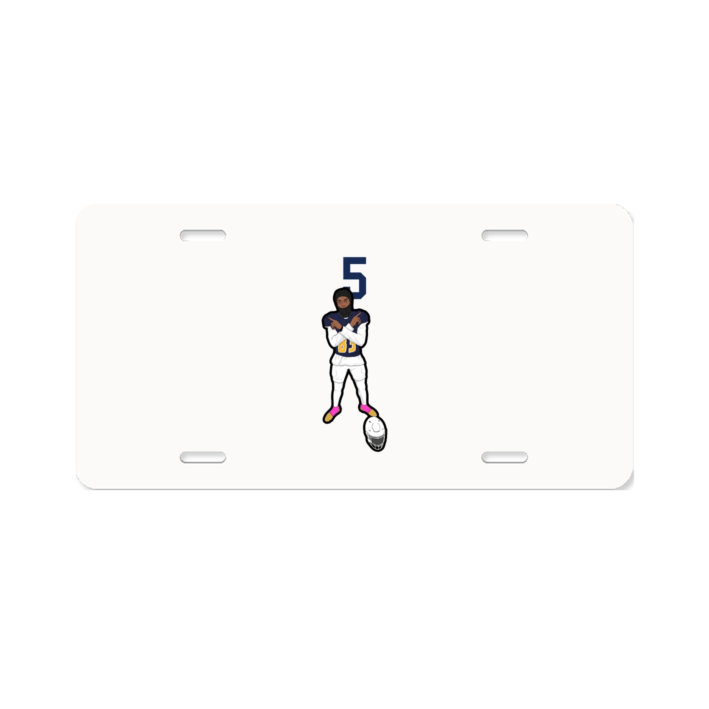 License Plate — Number Top in Classic