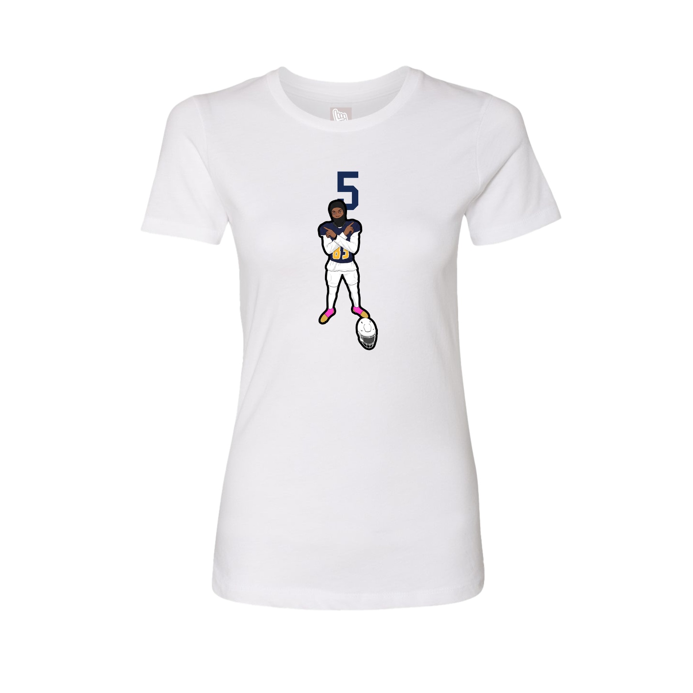Womens Tee — Number Top in White