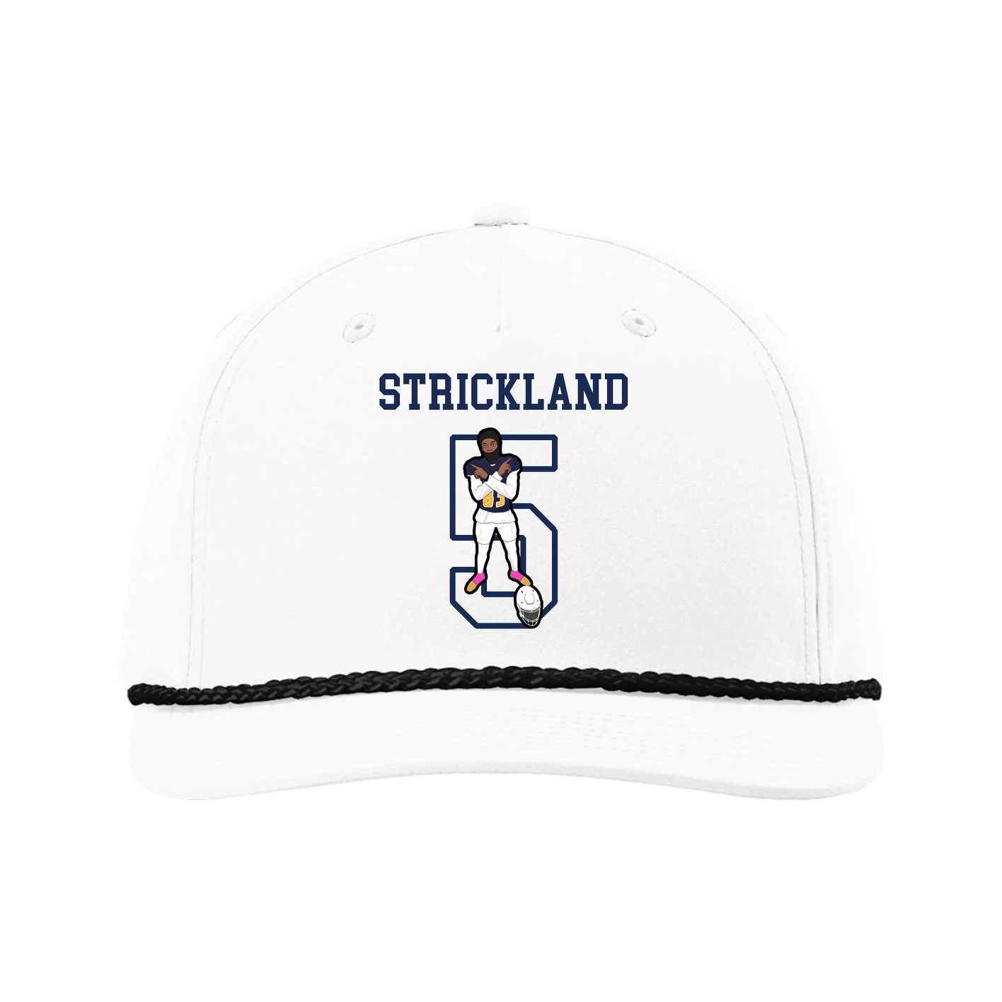 Five-Panel Classic Rope Cap — Shirsey in White