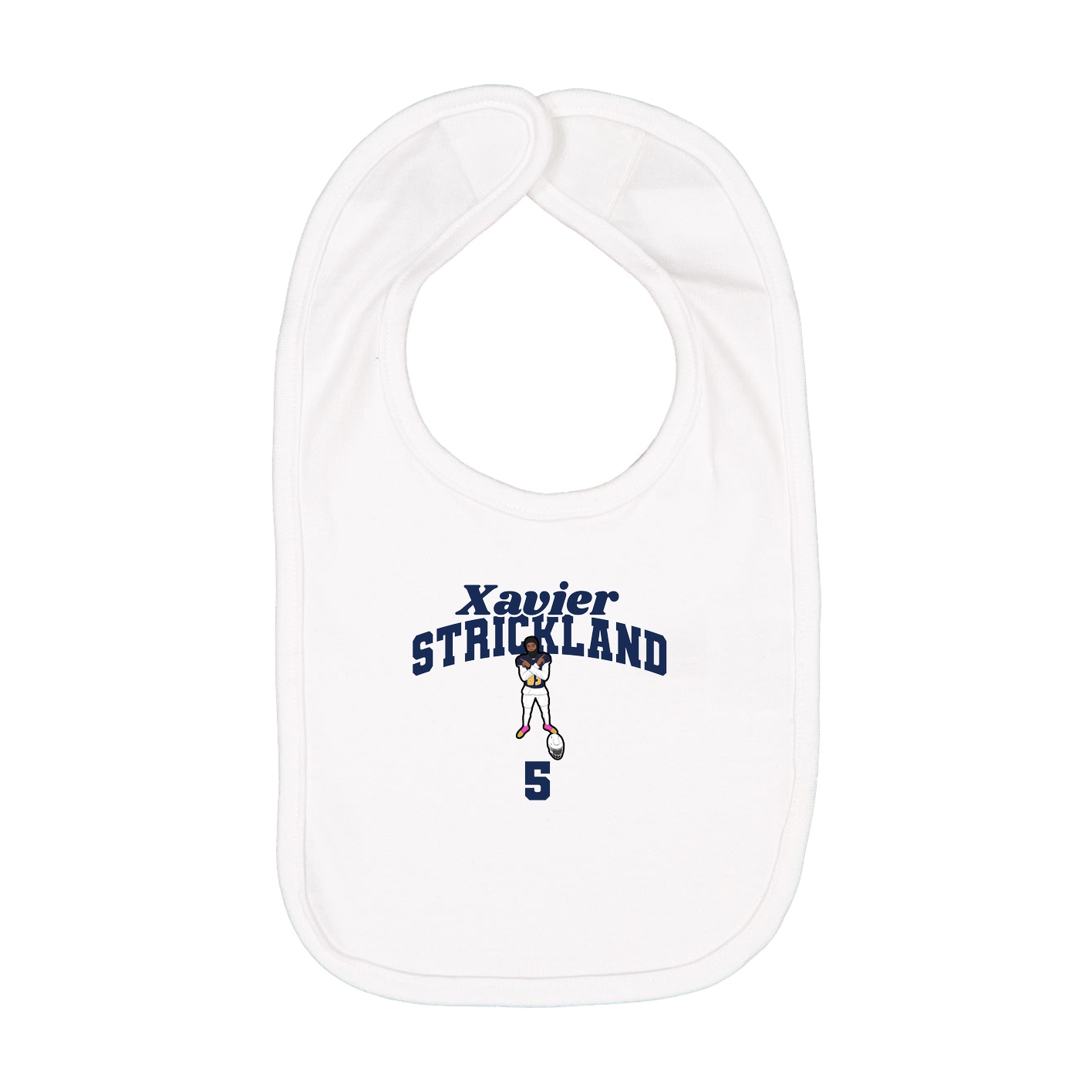 Infant Bib — Signature Arch in White