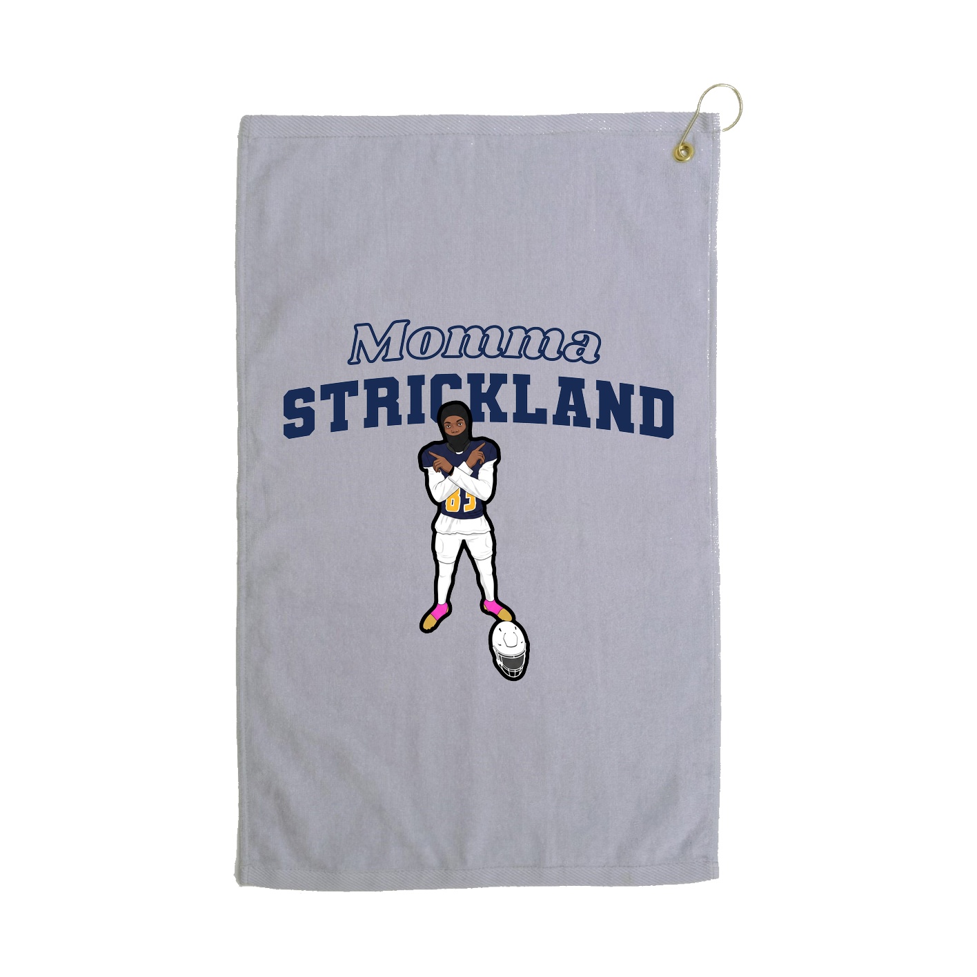 Golf Towel — Mothers Day Block in Grey