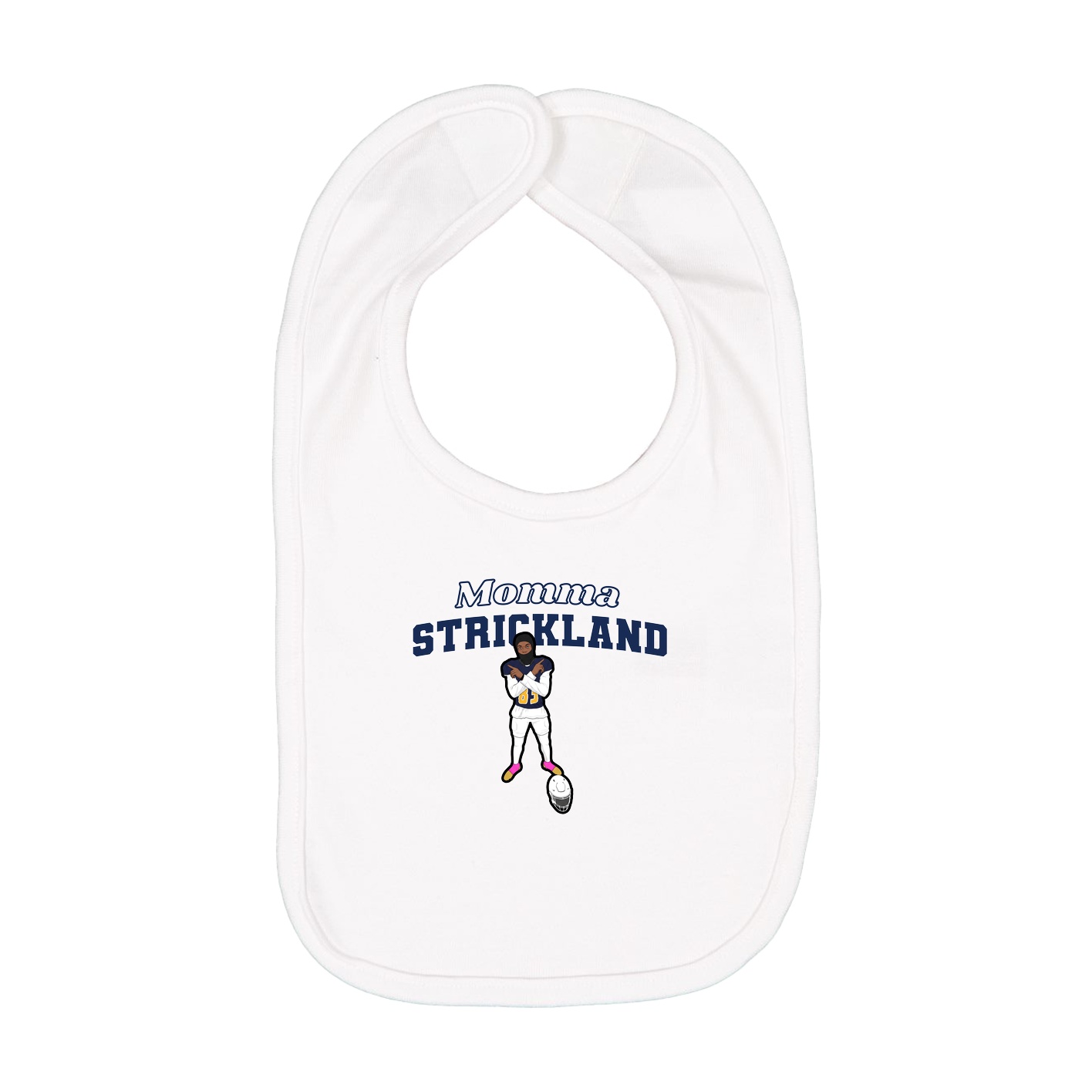 Infant Bib — Mothers Day Block in White