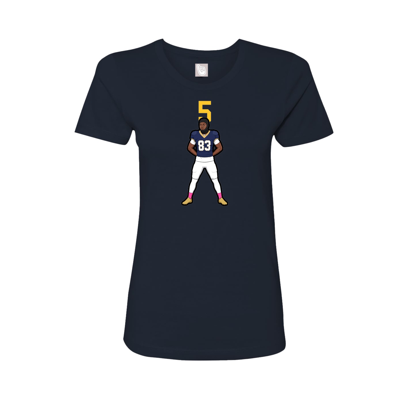 Womens Tee — Number Top in Navy