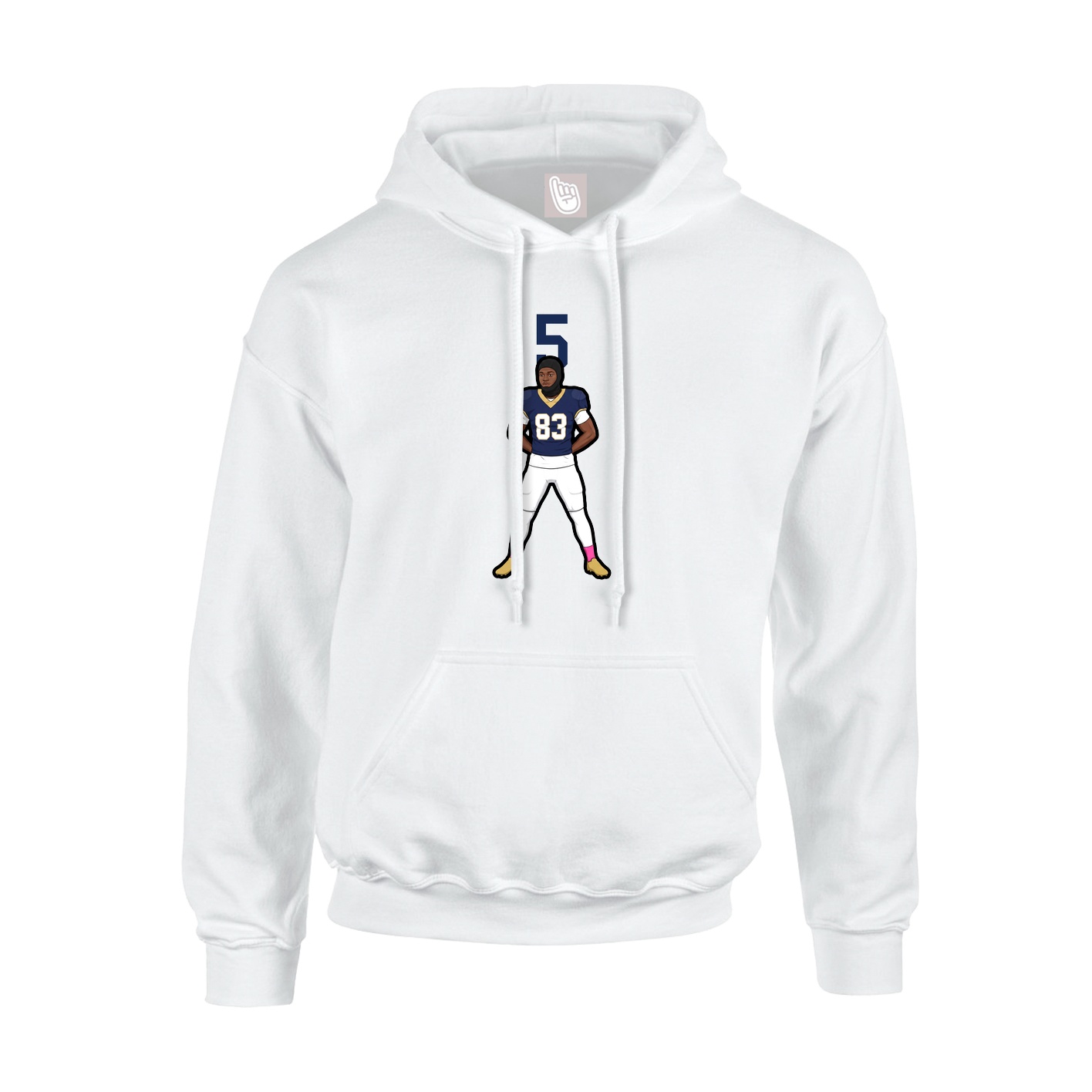 Hoodie — Number Top in White