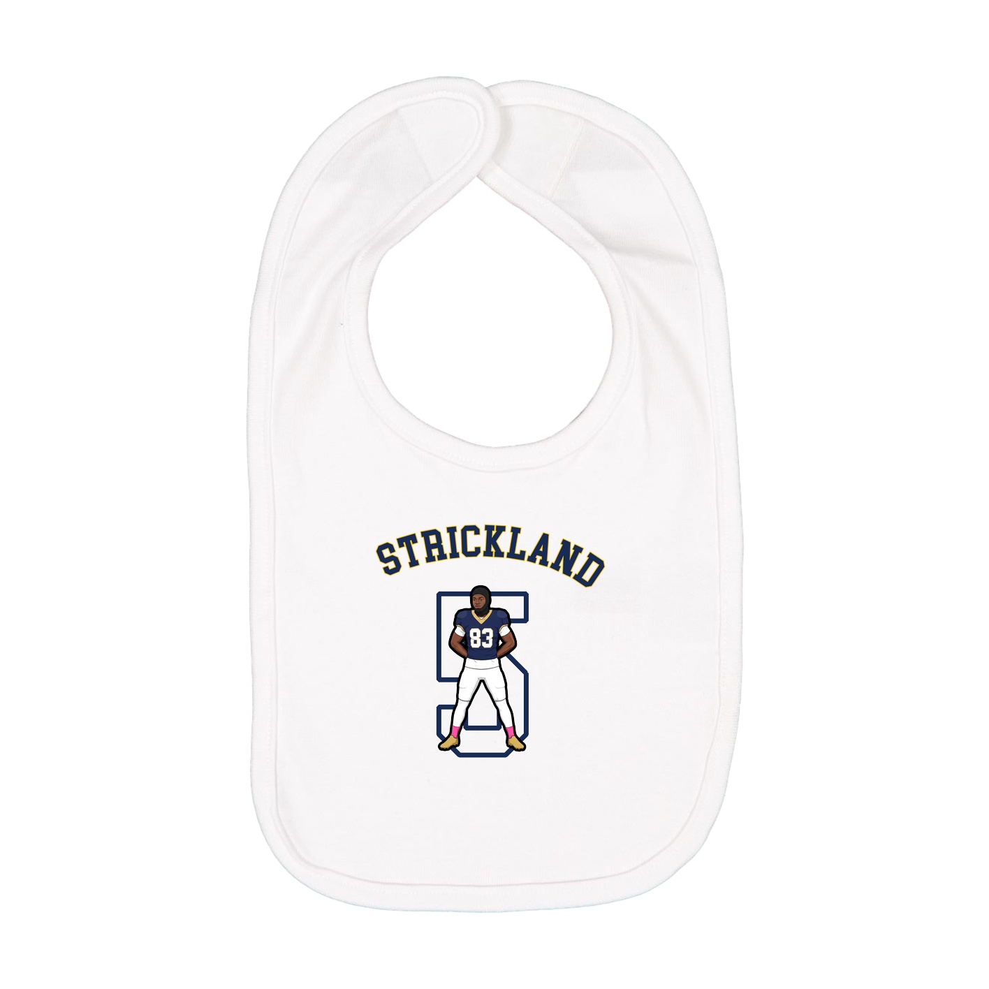 Infant Bib — Shirsey Arch in White