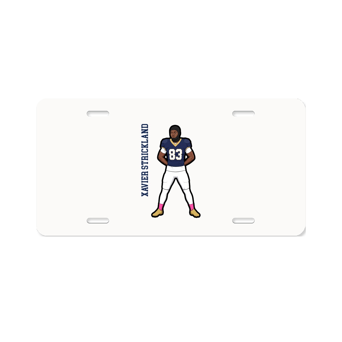 License Plate — Name Vertical in Classic