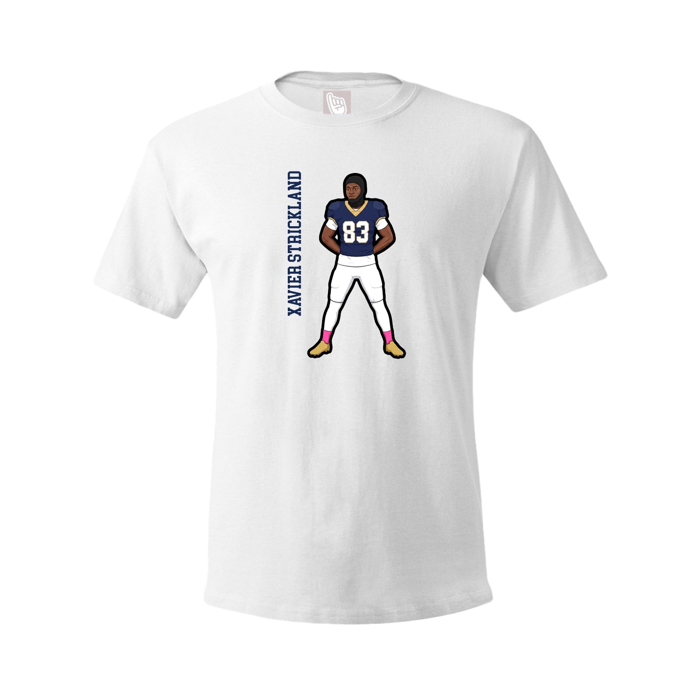 Tee — Name Vertical in White