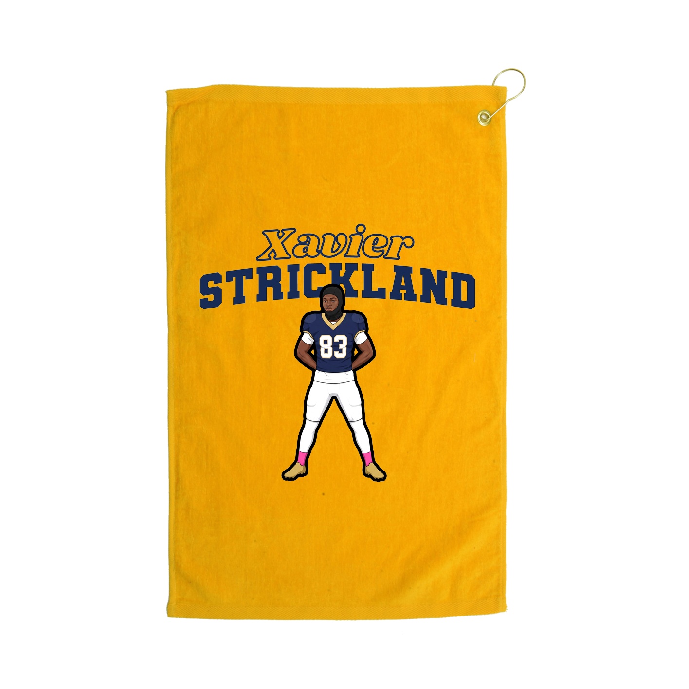 Golf Towel — Name Arch in Gold