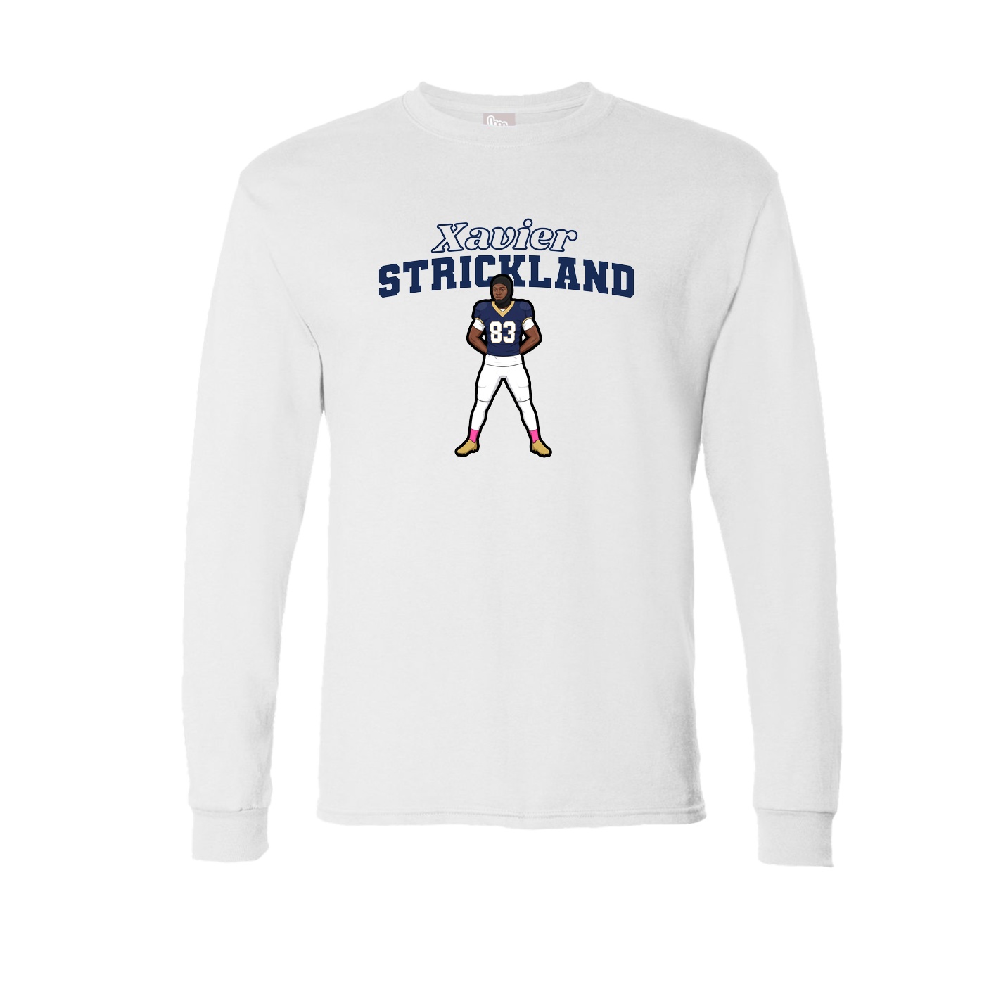 Long Sleeve Tee — Name Arch in White