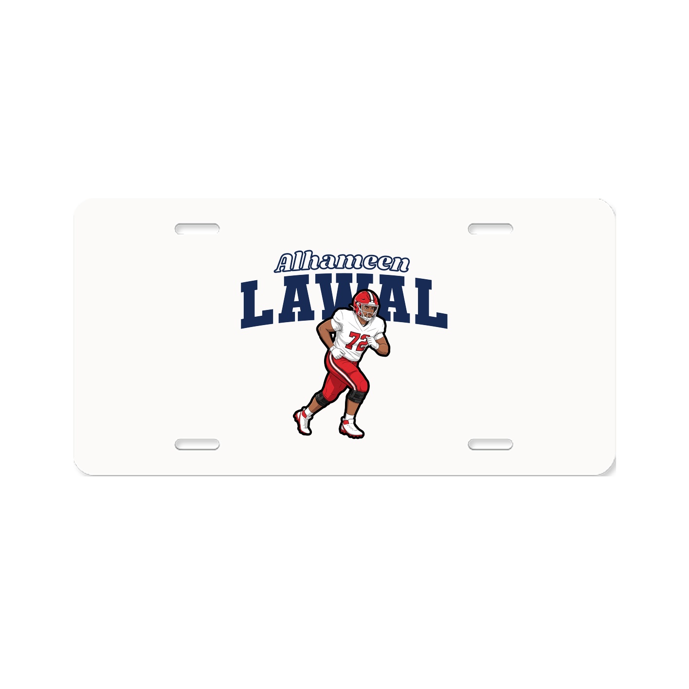 License Plate — Name Arch in Classic