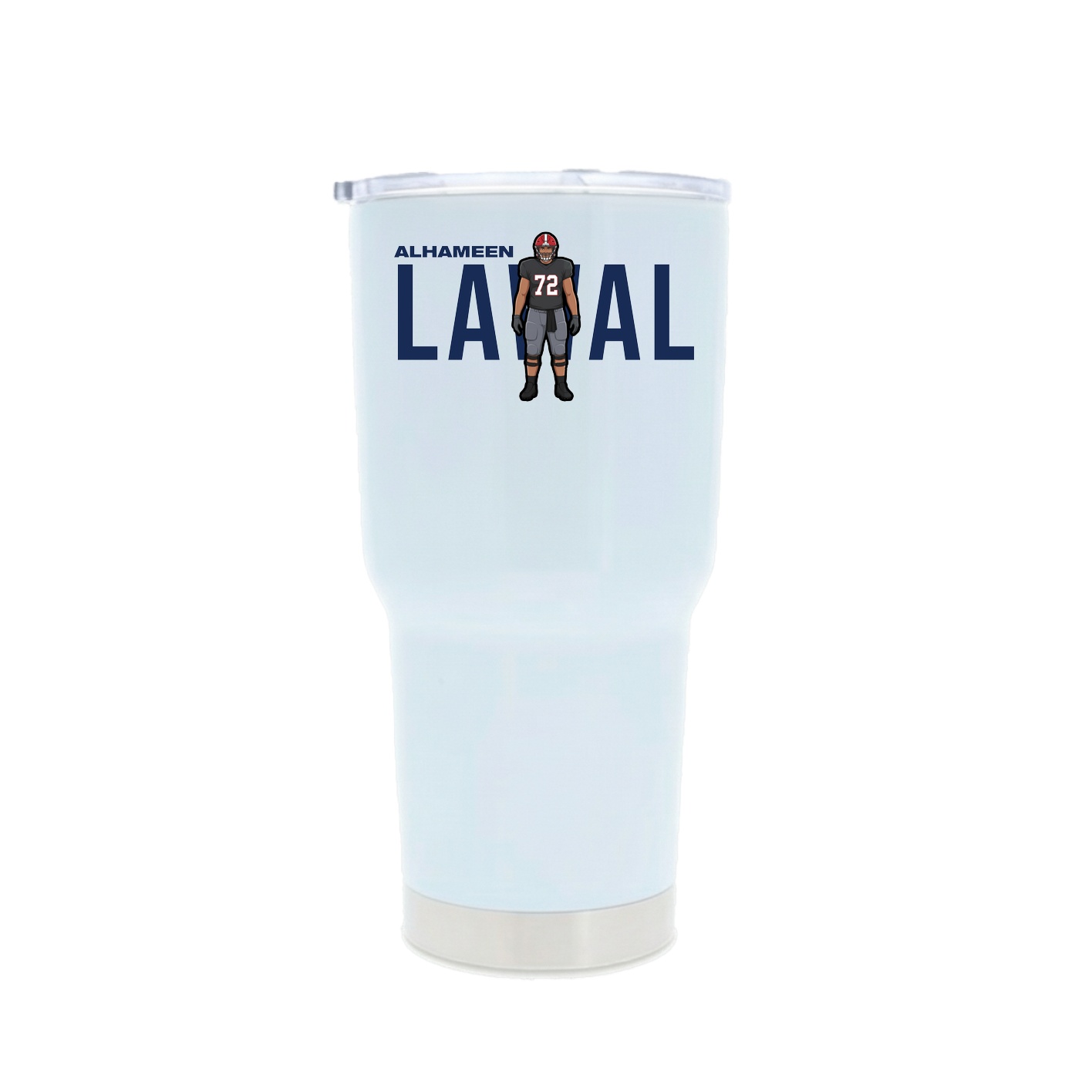 30oz Stainless Steel Tumbler — Player Name in White