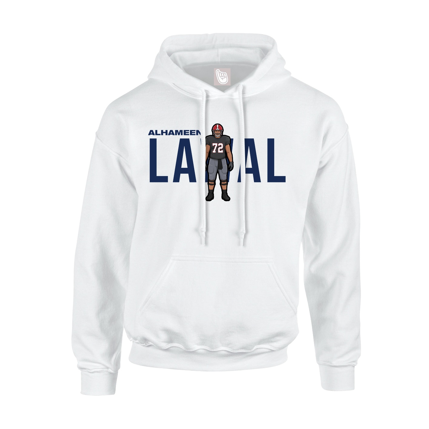 Youth Hoodie — Player Name in White