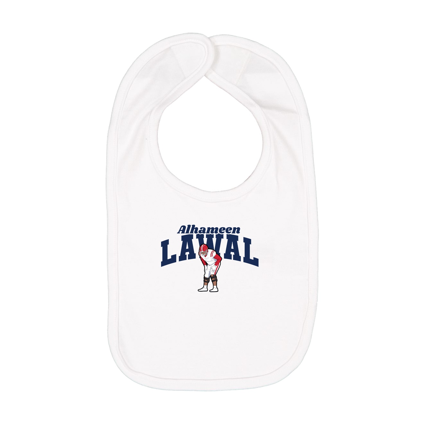 Infant Bib — Signature Arch in White