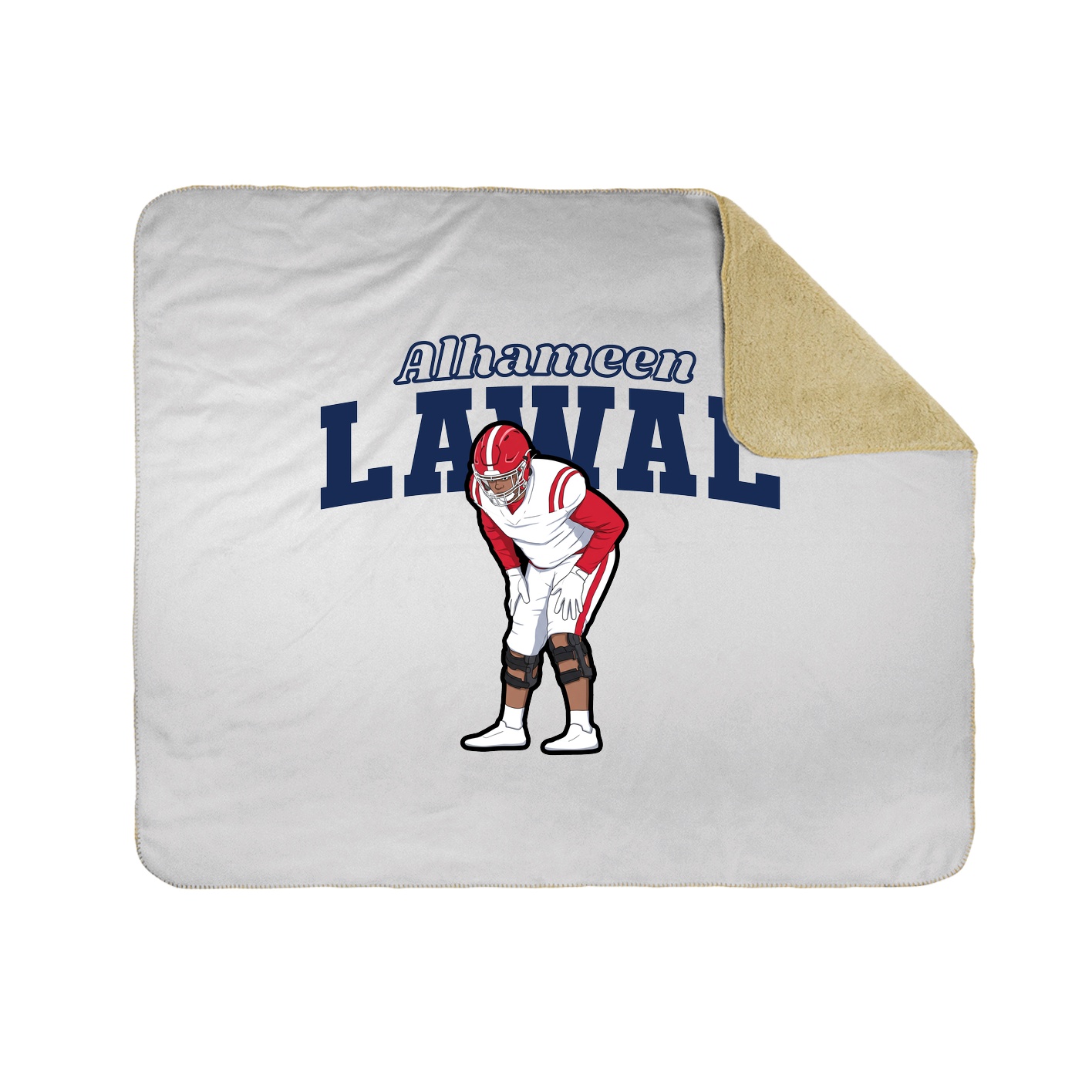 Throw Blanket — Name Arch in White