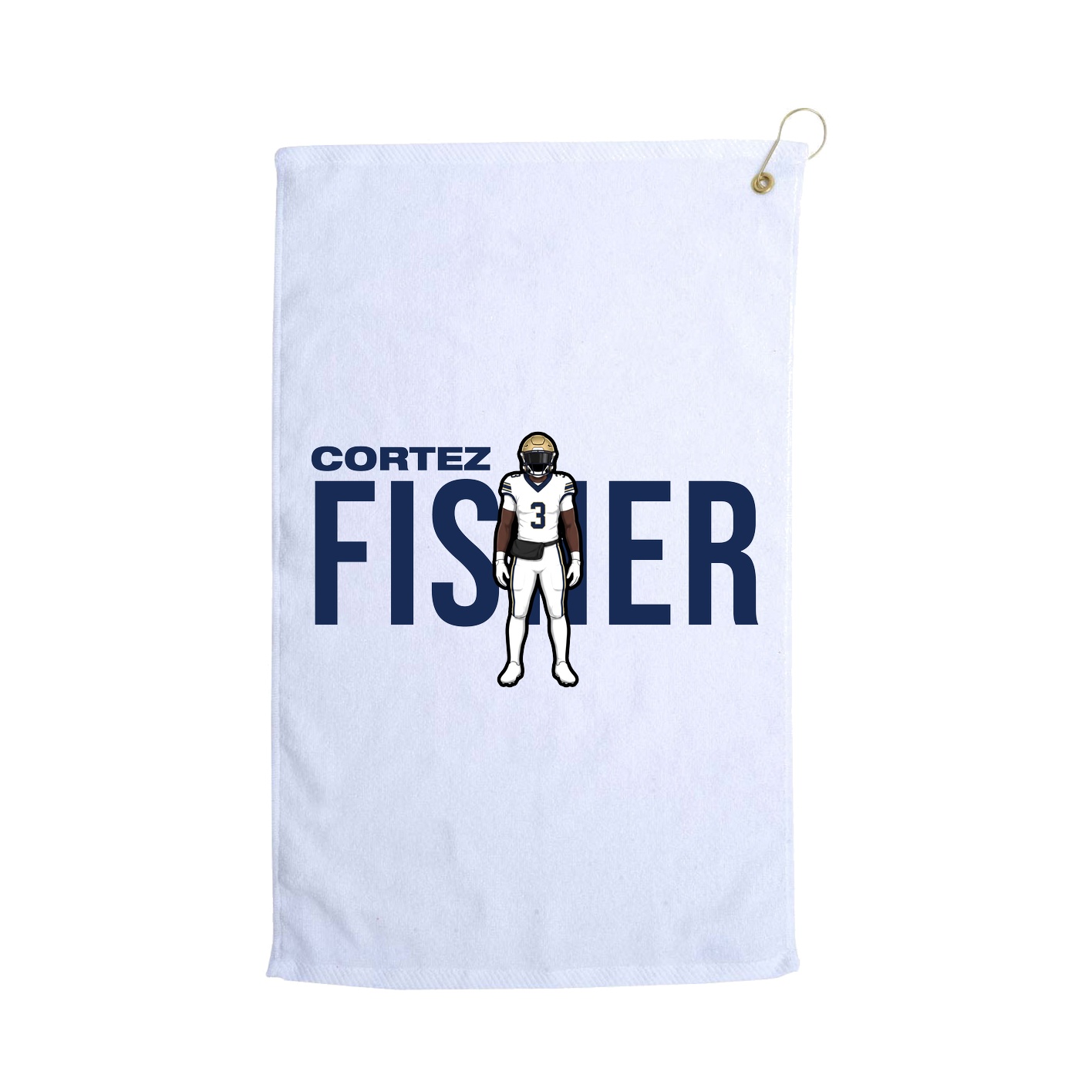 Golf Towel — Player Name in White