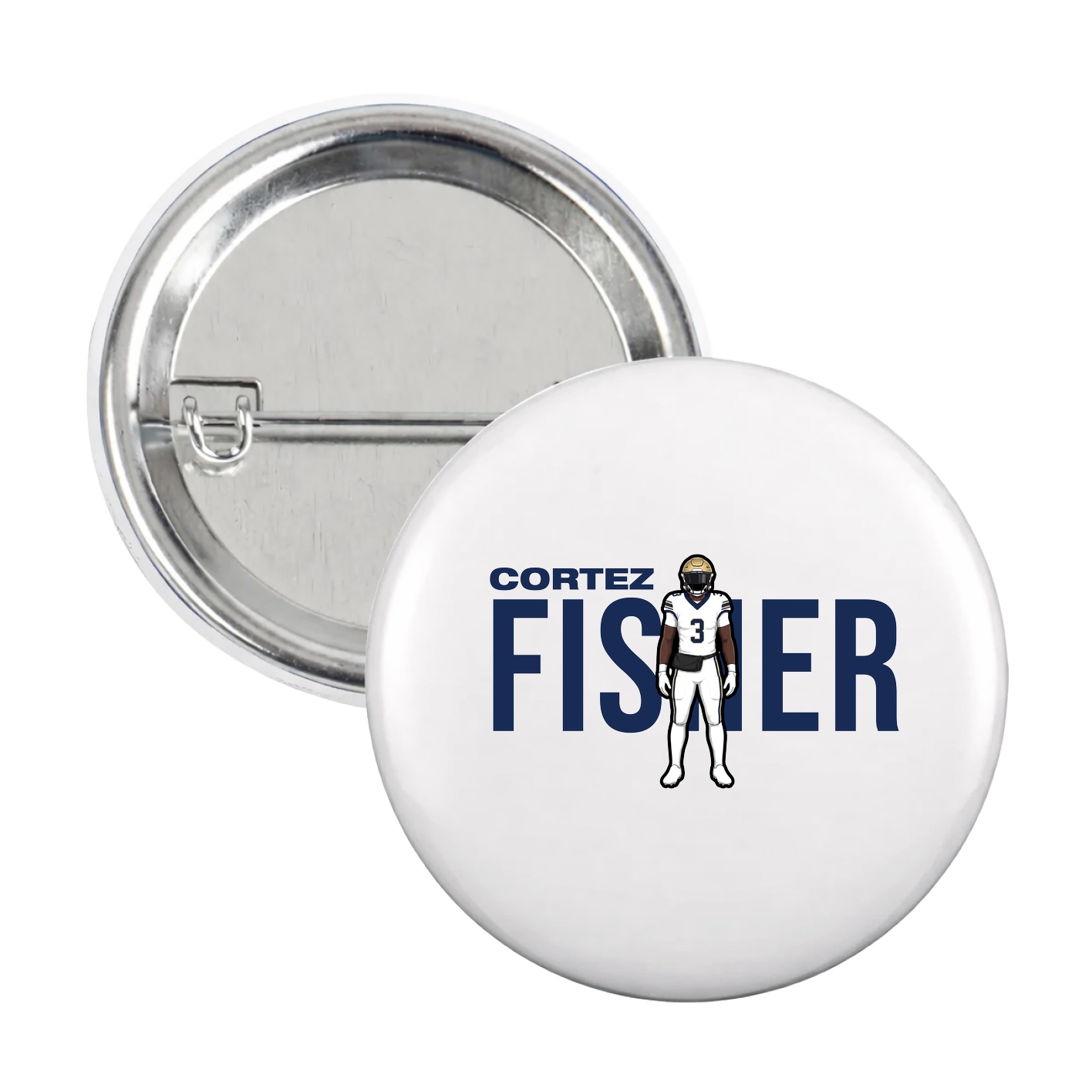 Game Day Button — Player Name in White