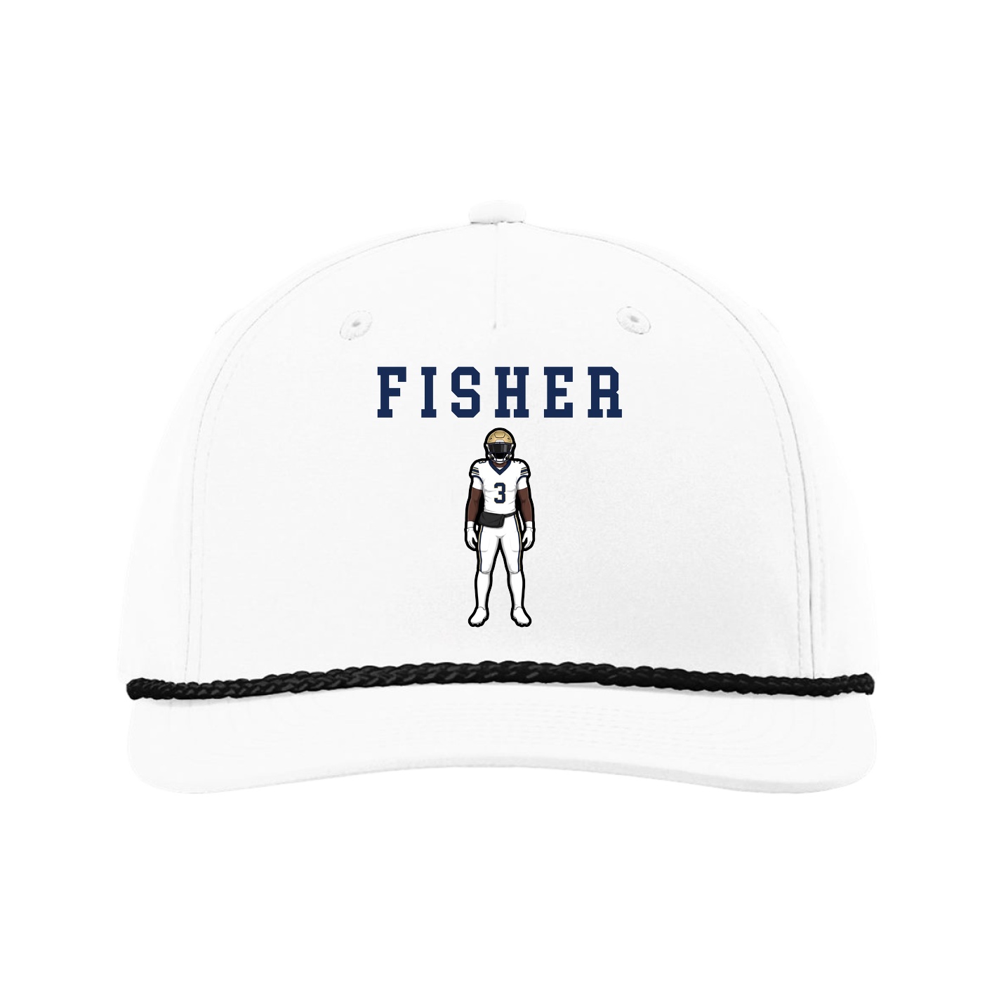 Five-Panel Classic Rope Cap — Shirsey in White