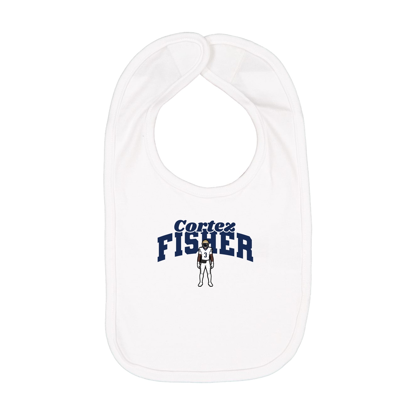Infant Bib — Signature Arch in White