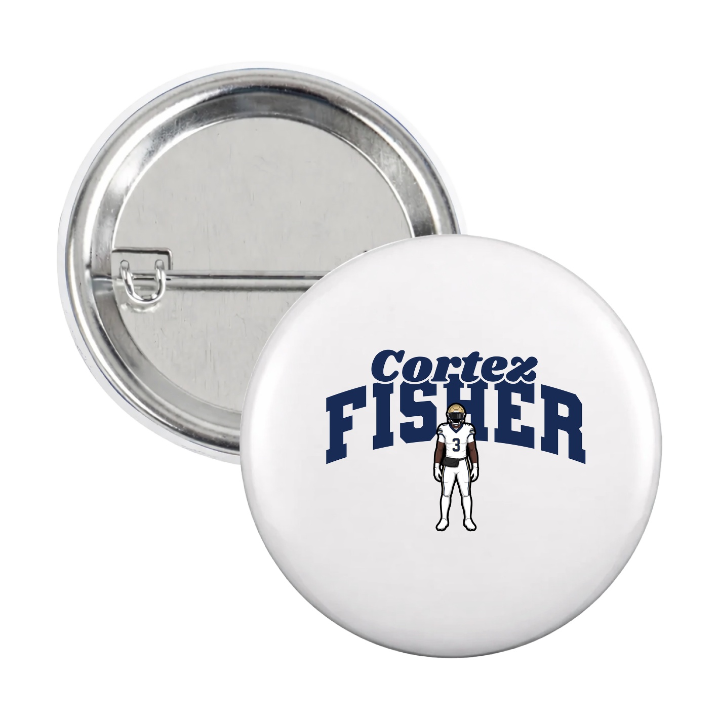 Game Day Button — Signature Arch in White