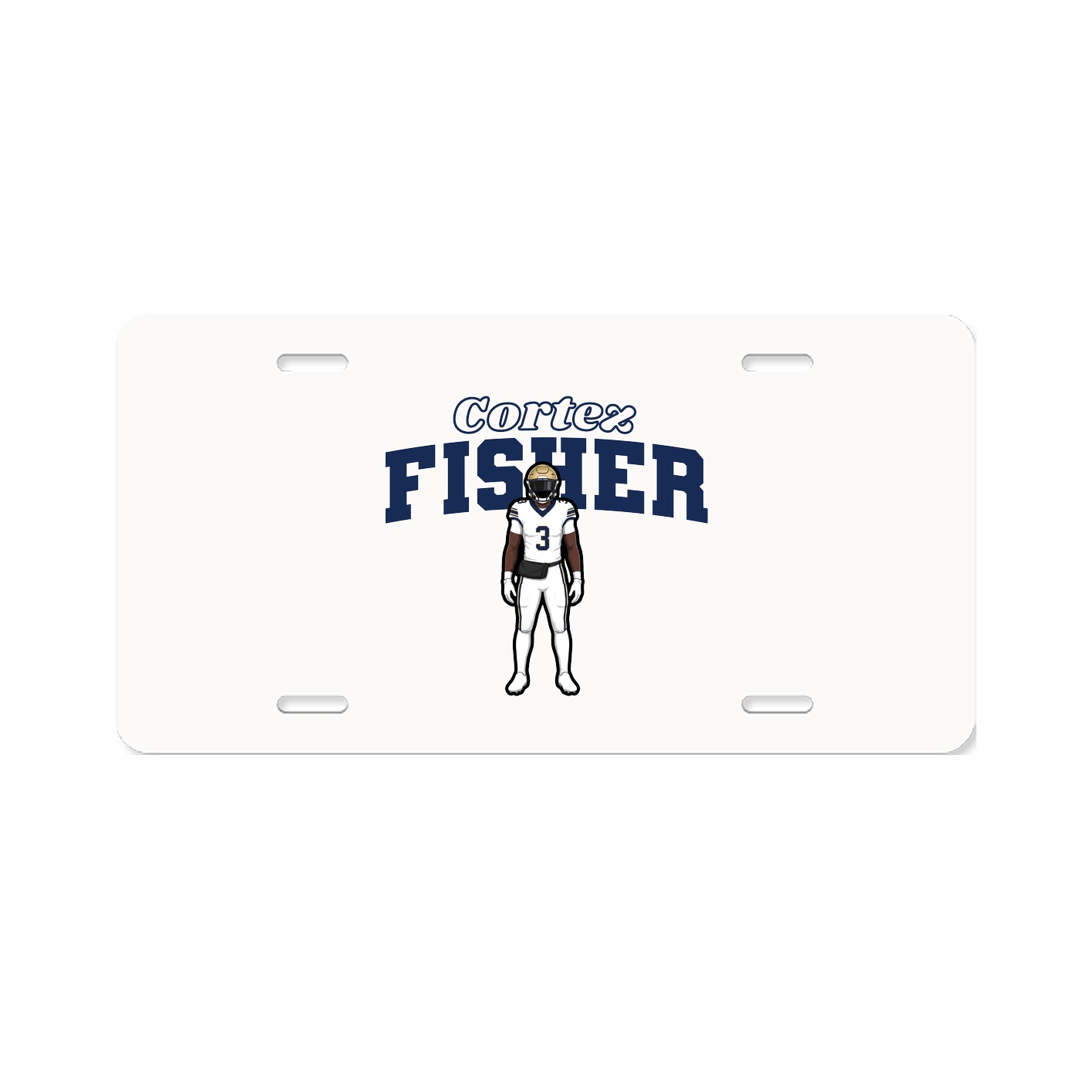 License Plate — Name Arch in Classic