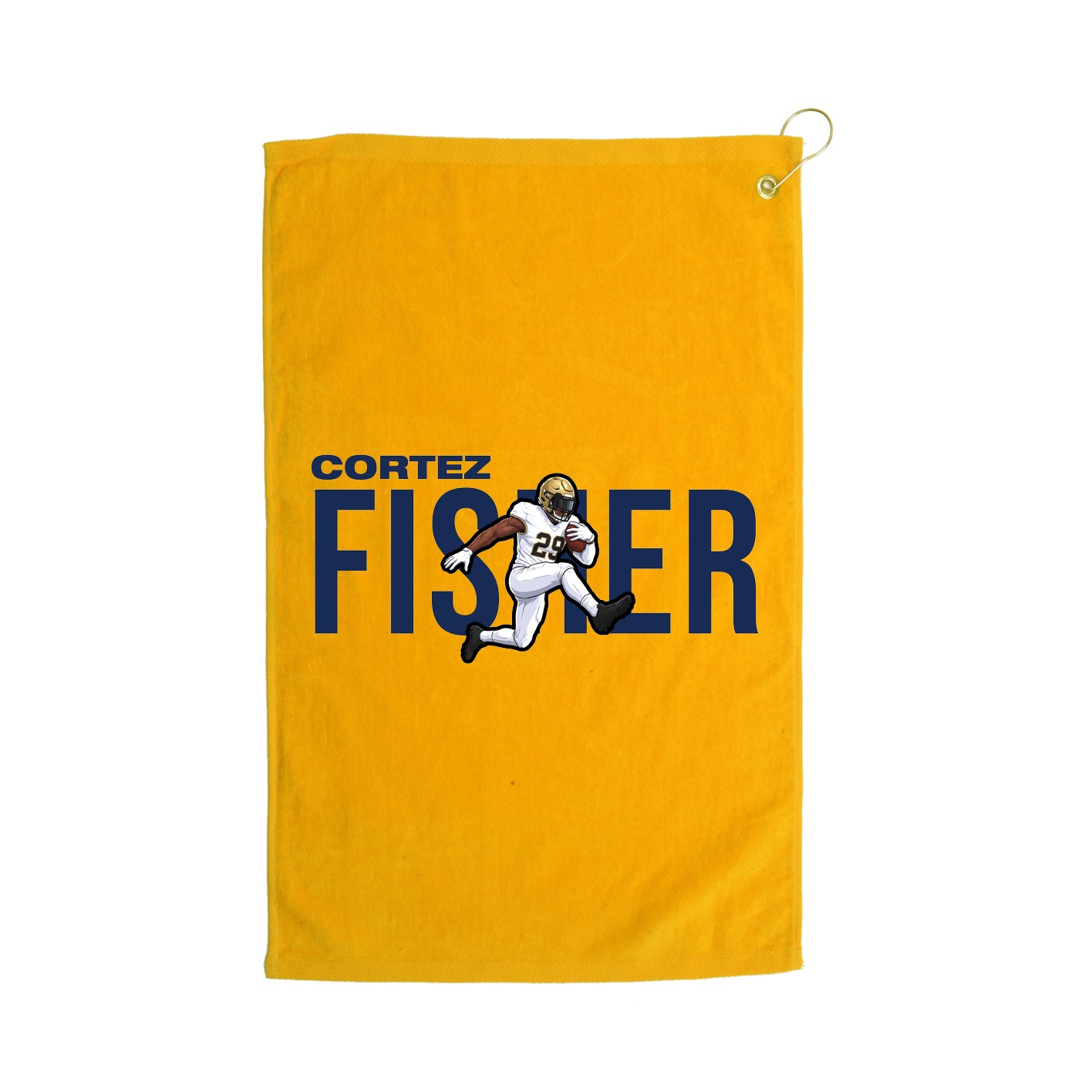 Golf Towel — Player Name in Gold