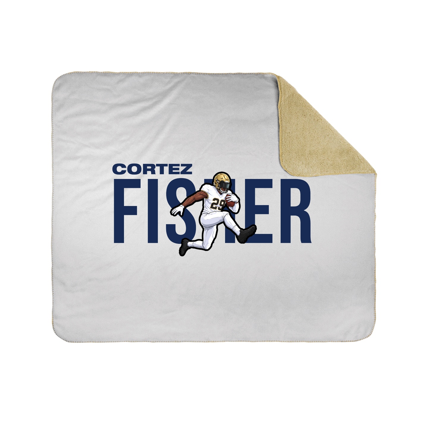 Throw Blanket — Player Name in White