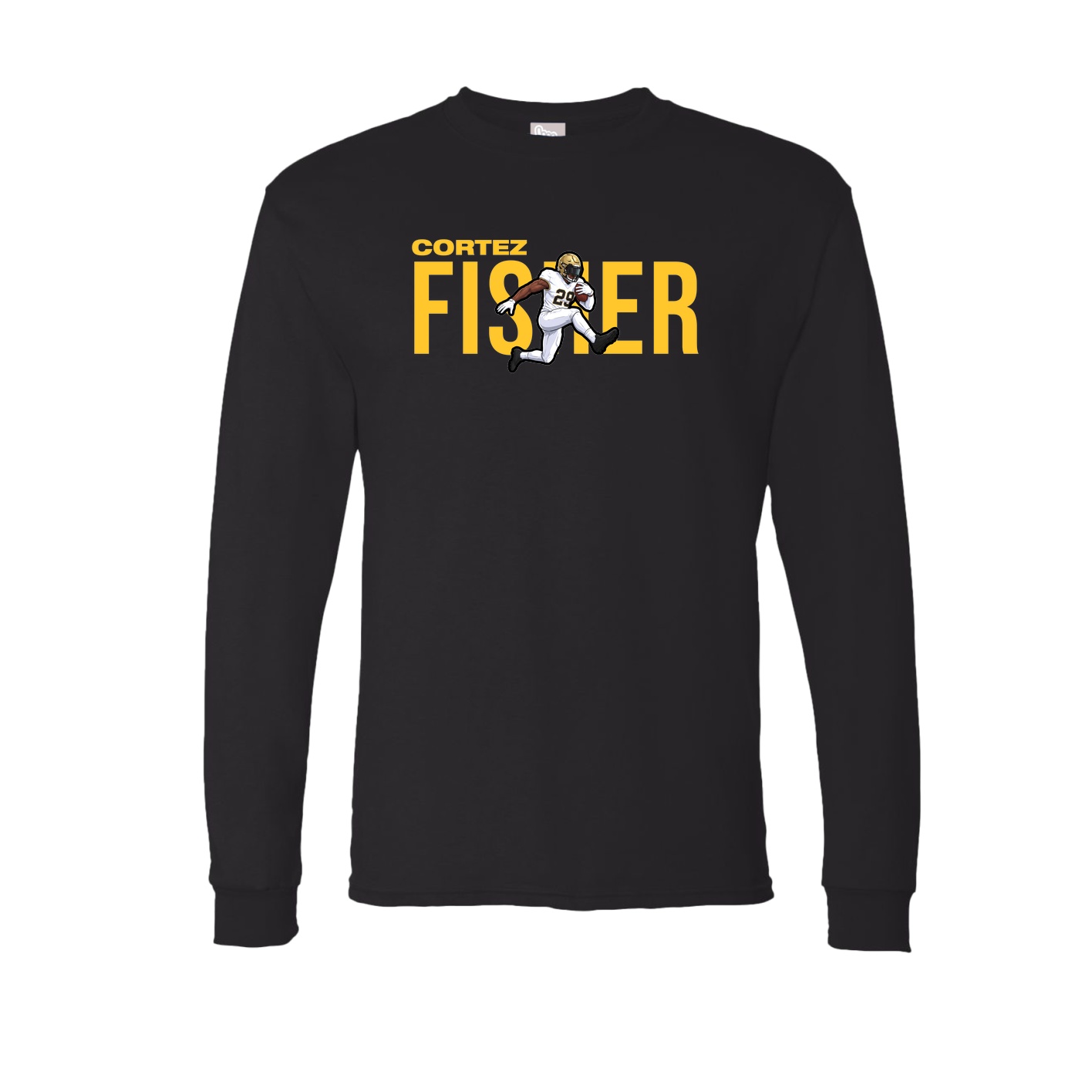 Long Sleeve Tee — Player Name in Black