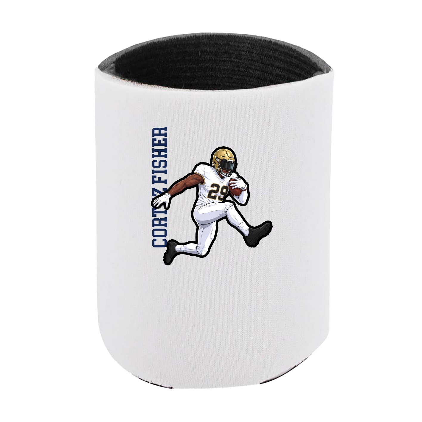 Can Holder — Name Vertical in White