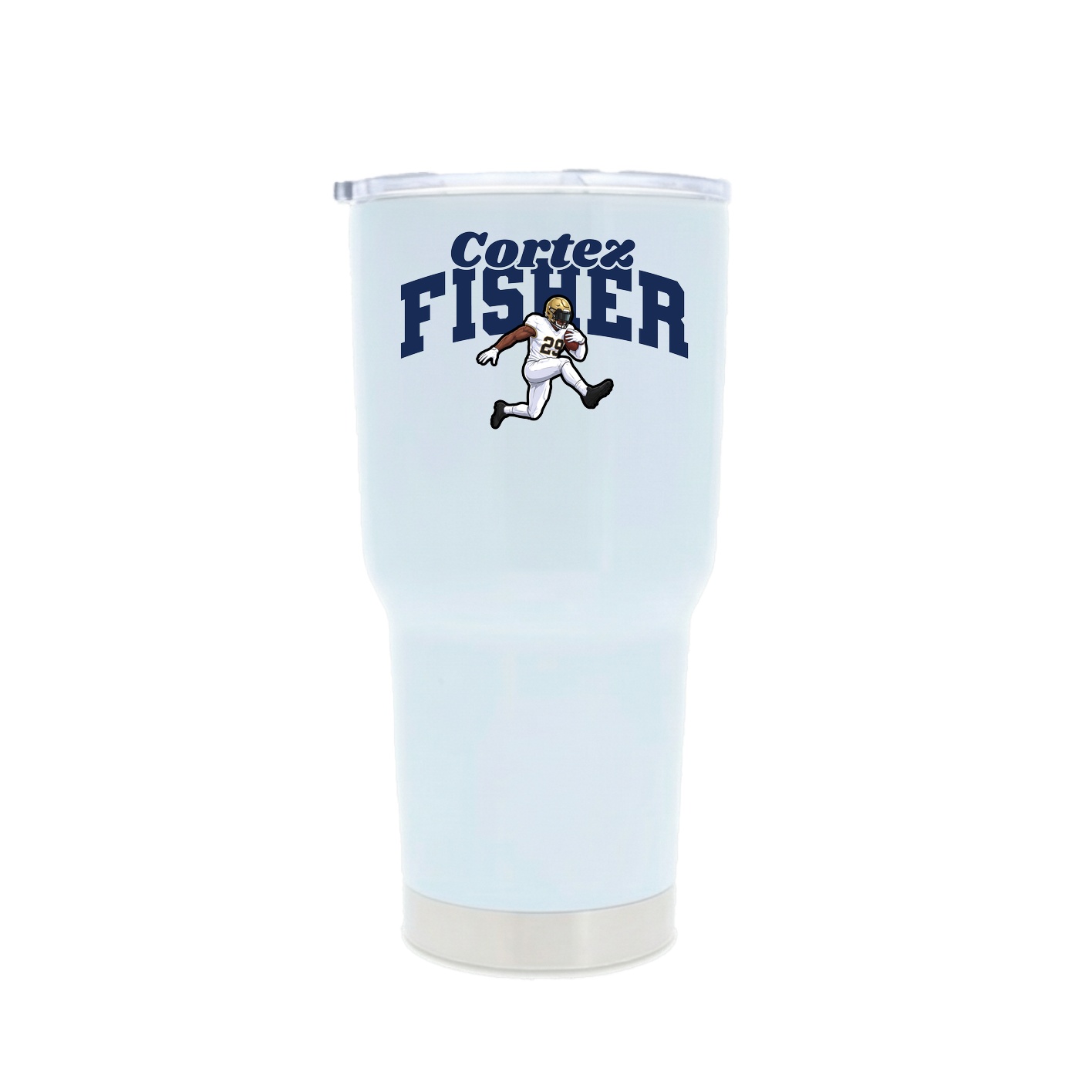30oz Stainless Steel Tumbler — Signature Arch in White