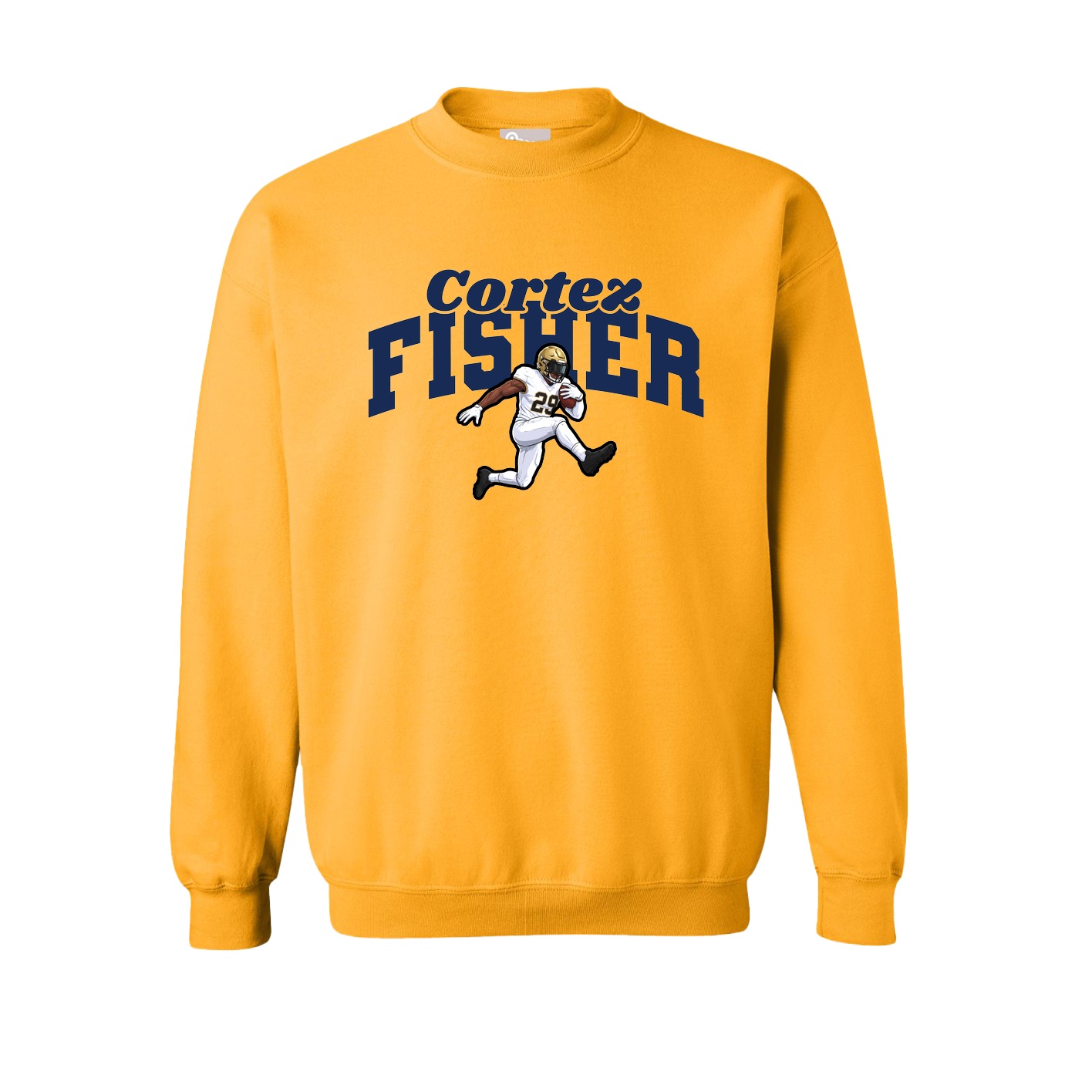 Fleece Crew — Signature Arch in Gold