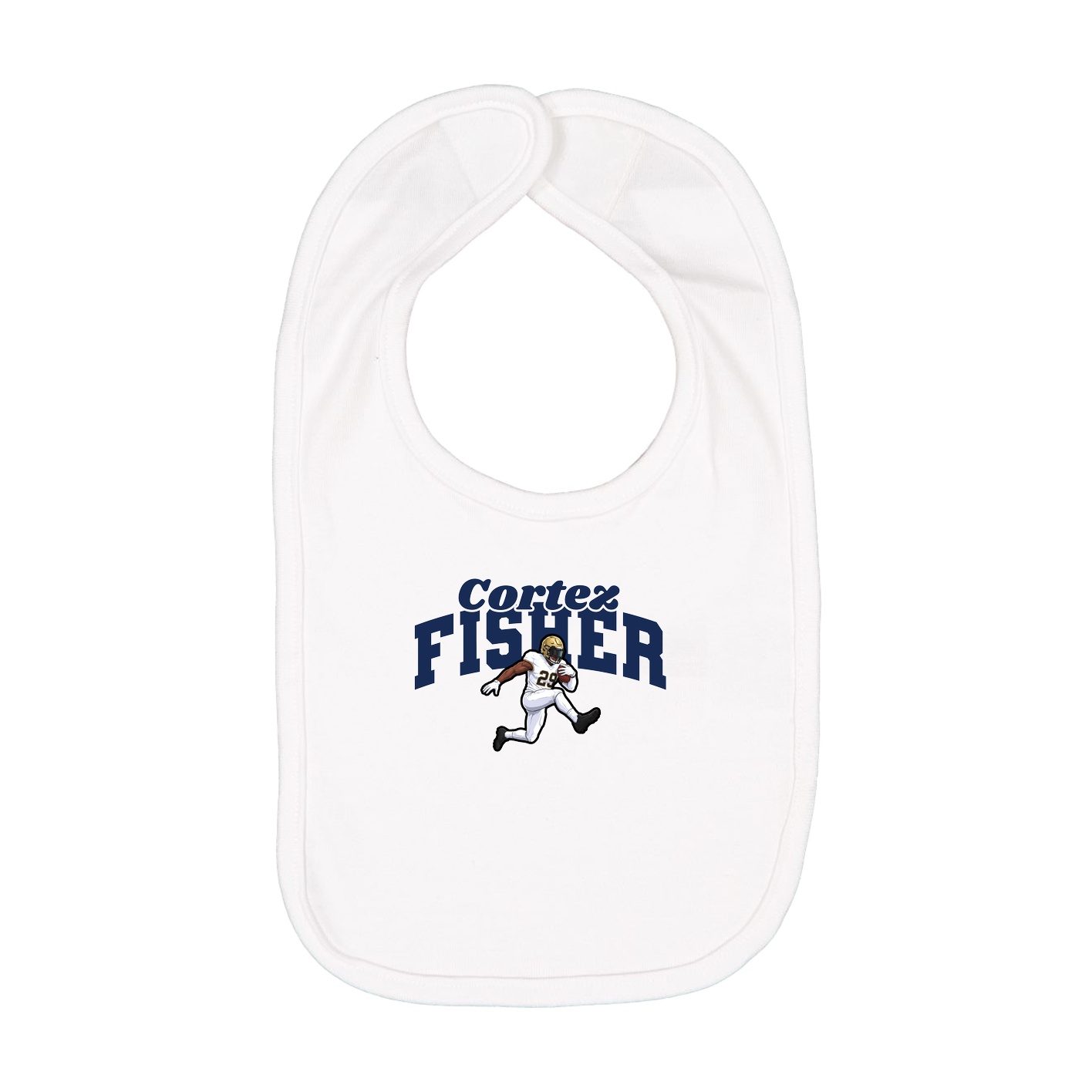 Infant Bib — Signature Arch in White