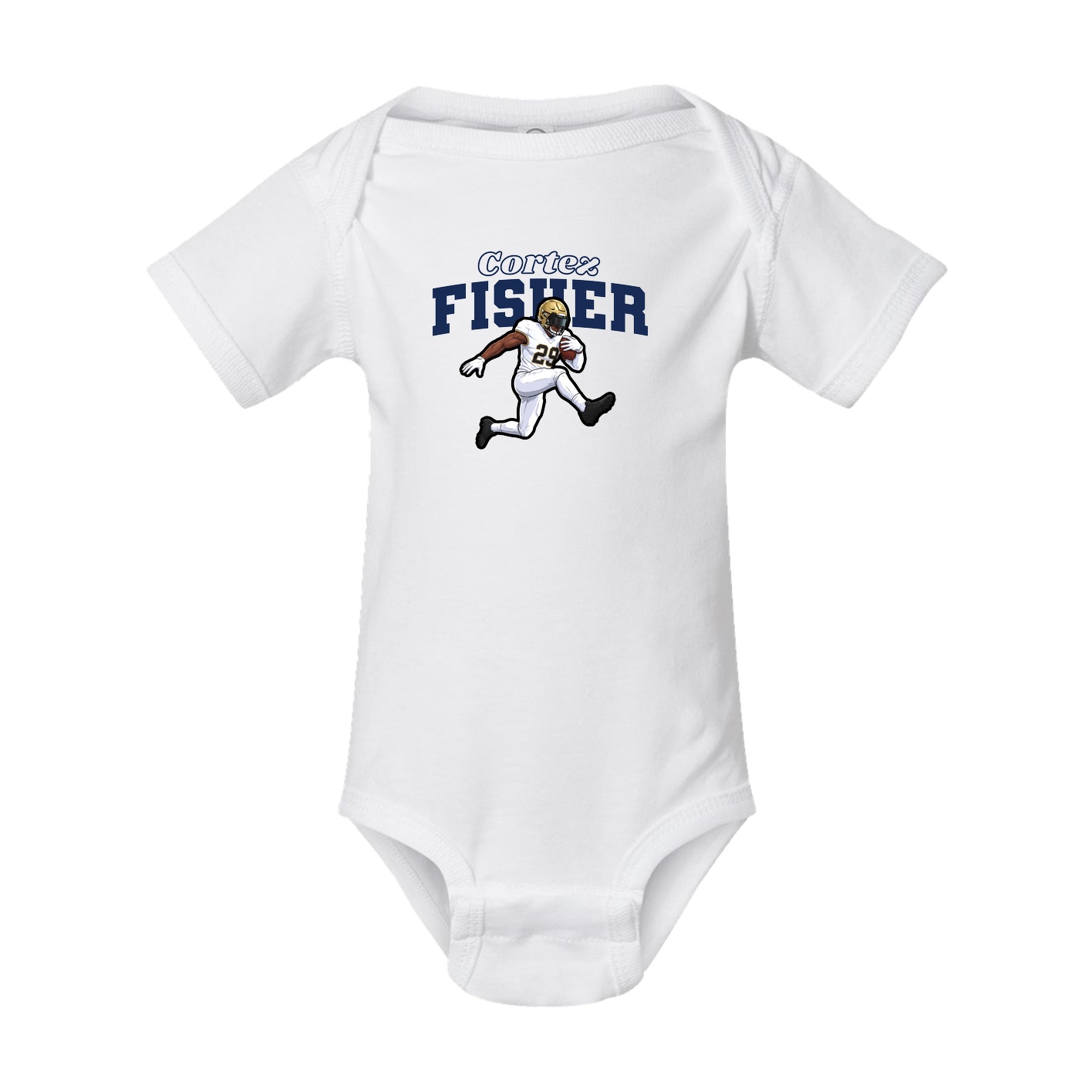 Baby Onesie — Name Arch in White