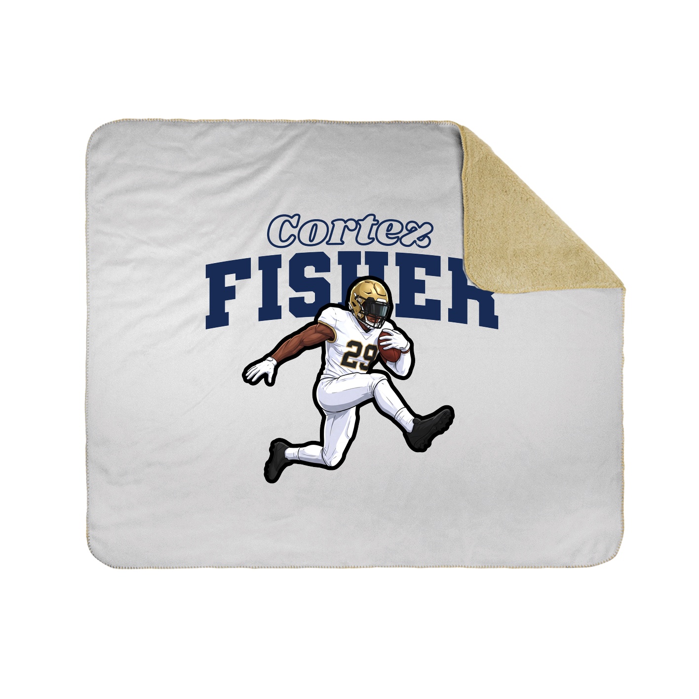Throw Blanket — Name Arch in White