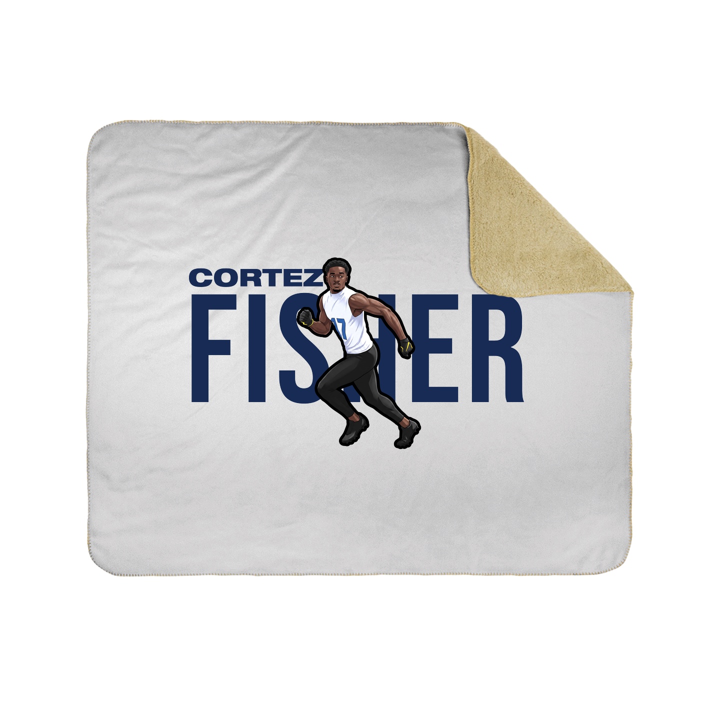 Throw Blanket — Player Name in White