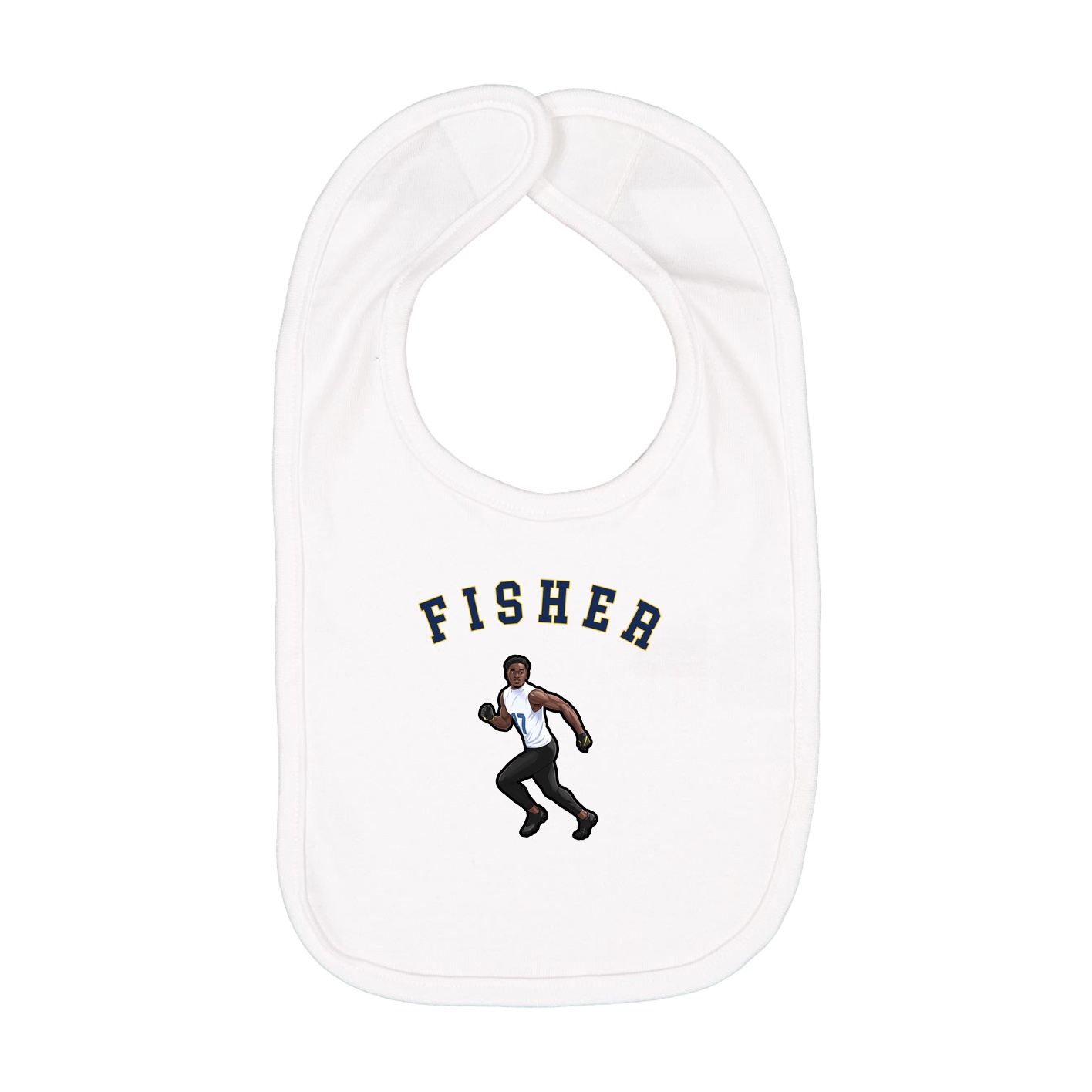 Infant Bib — Shirsey Arch in White