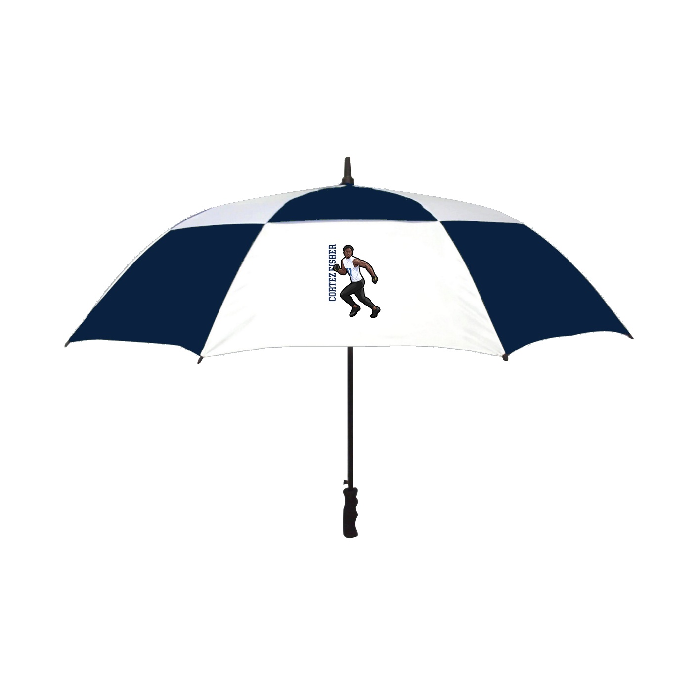 Golf Umbrella — Name Vertical in Navy