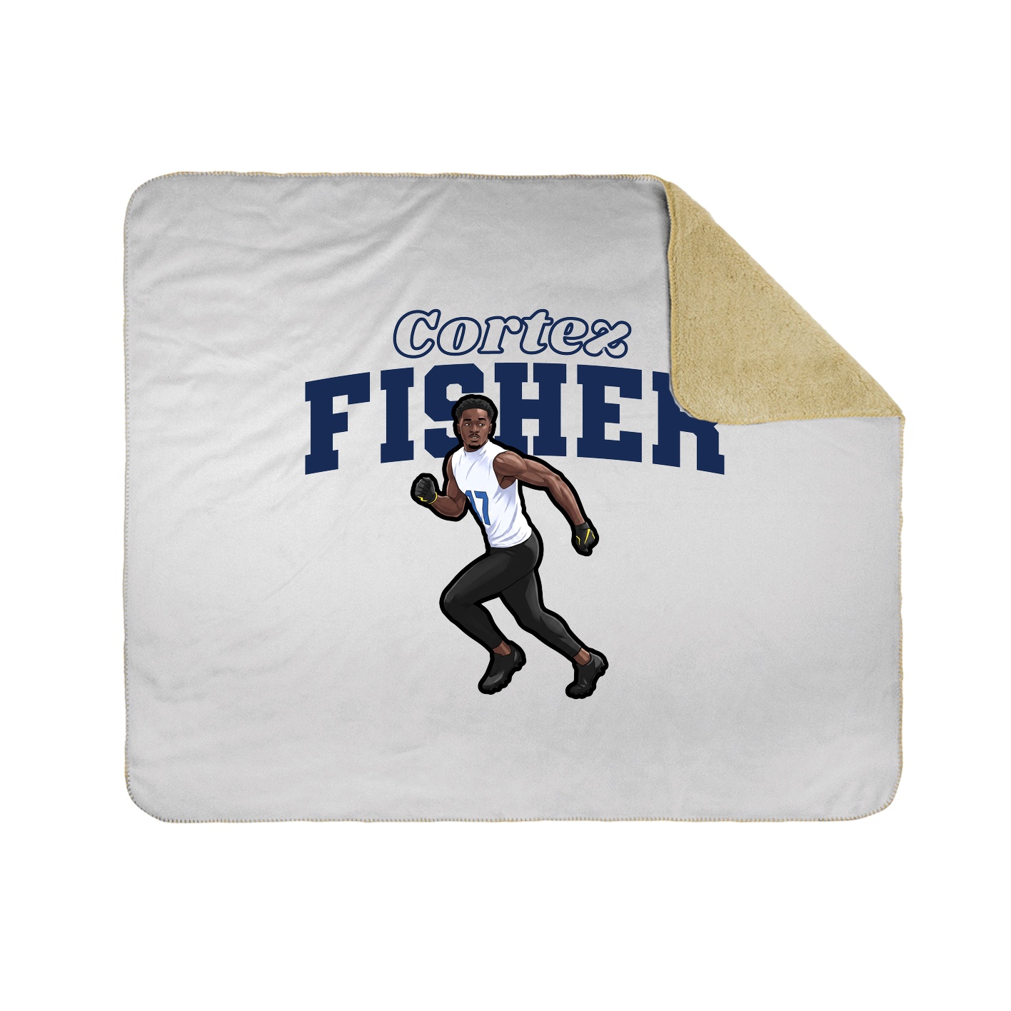 Throw Blanket — Name Arch in White