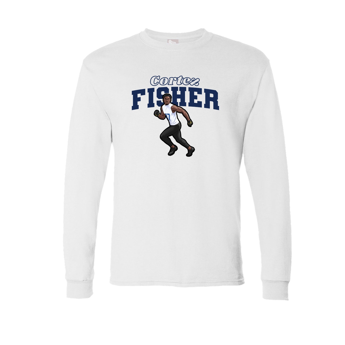 Long Sleeve Tee — Name Arch in White