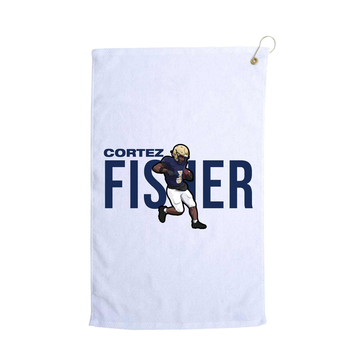 Golf Towel — Player Name in White