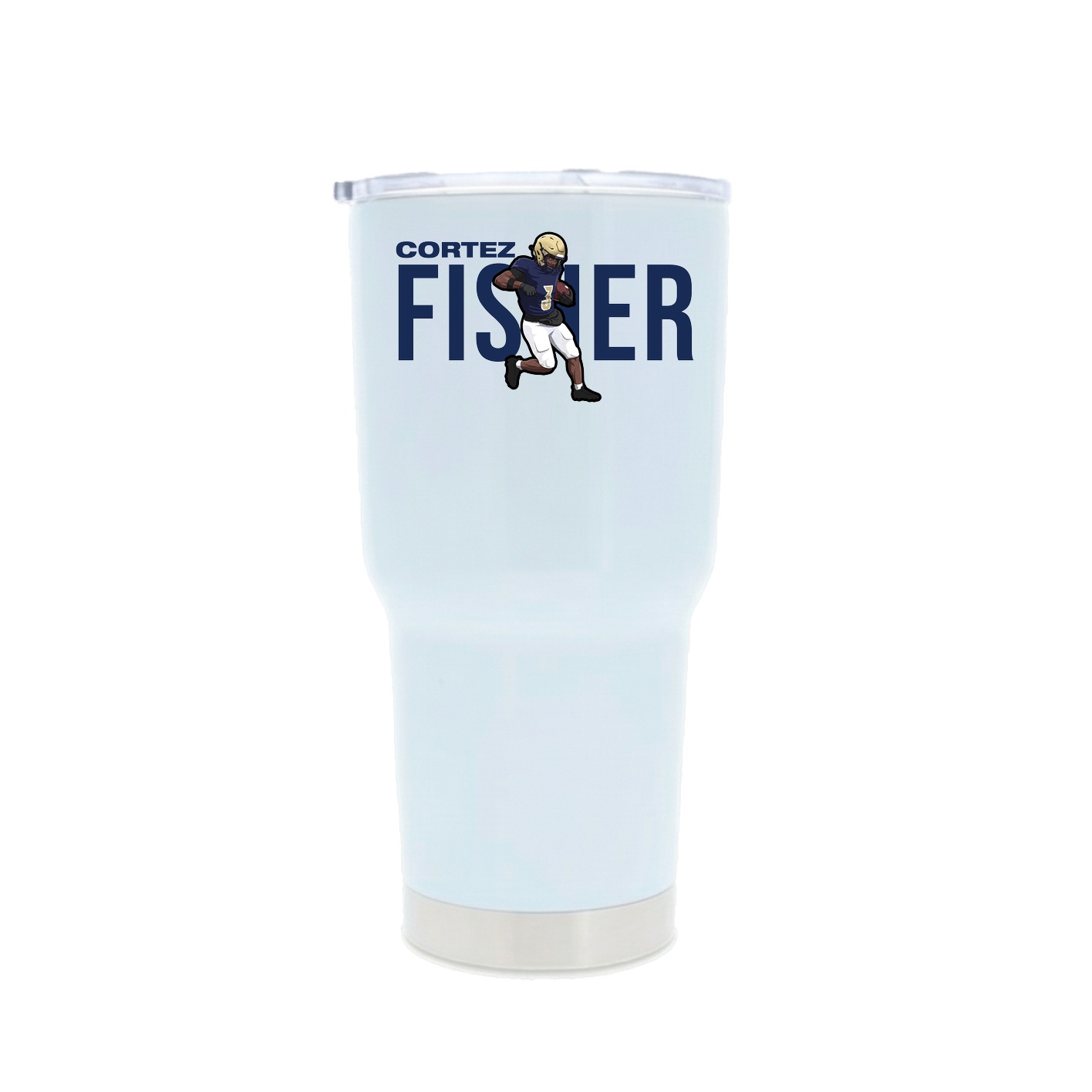 30oz Stainless Steel Tumbler — Player Name in White