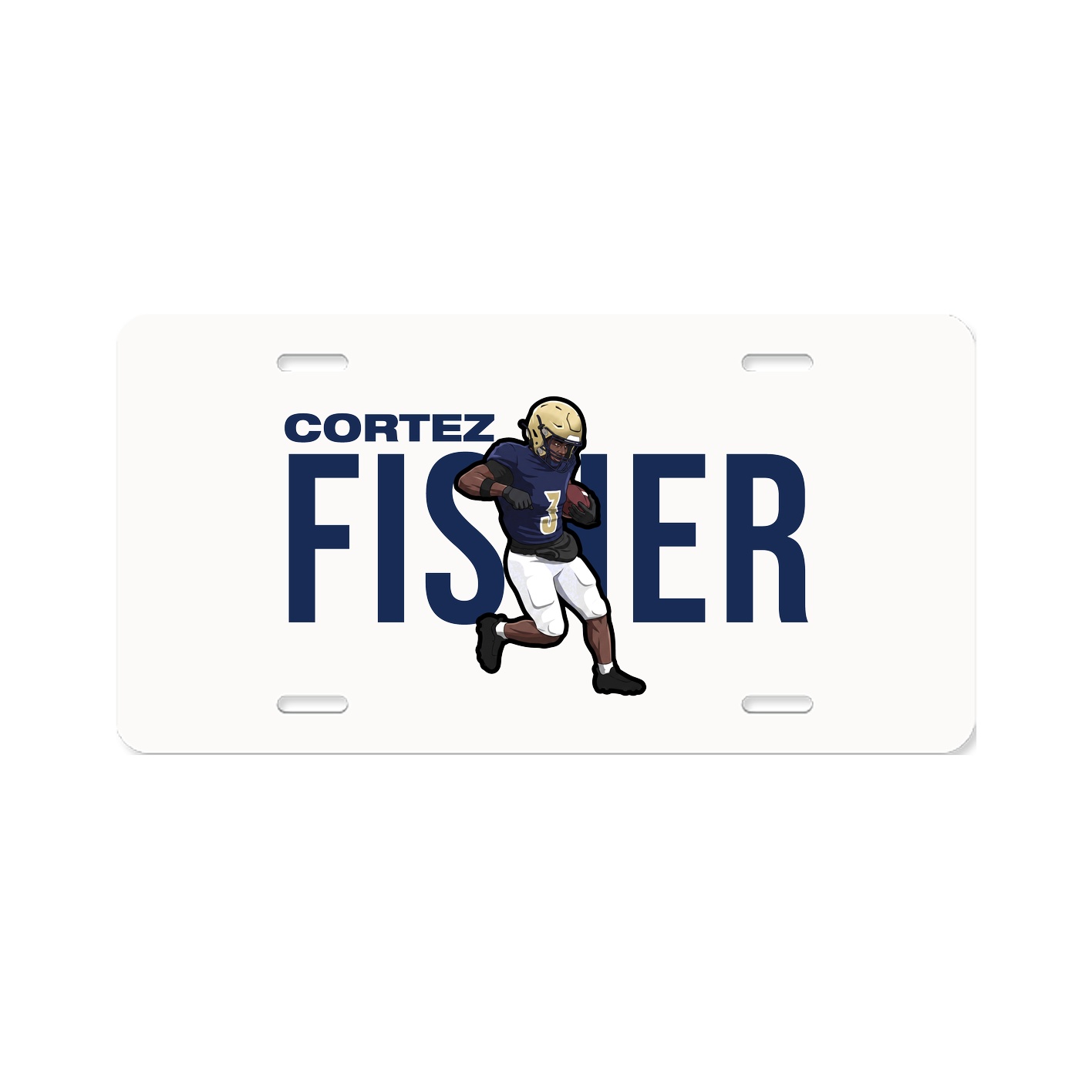 License Plate — Player Name in Classic