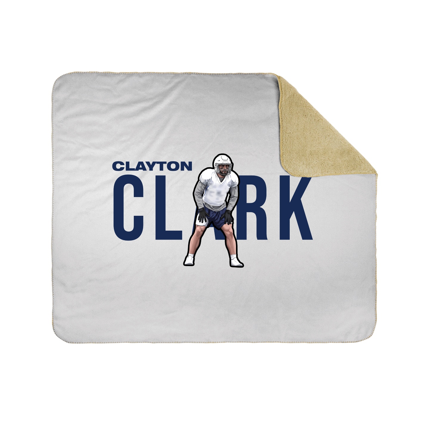 Throw Blanket — Player Name in White