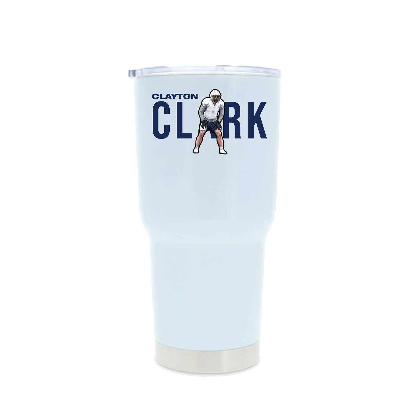 30oz Stainless Steel Tumbler — Player Name in White