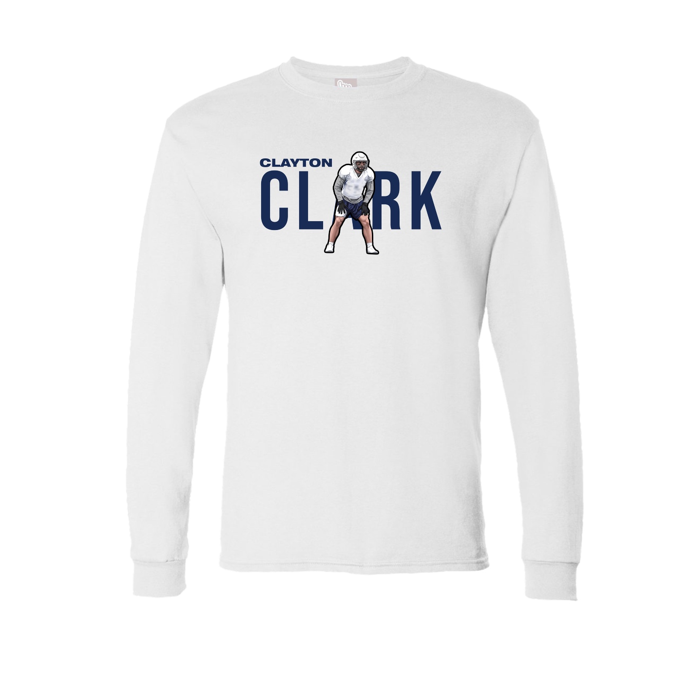 Long Sleeve Tee — Player Name in White