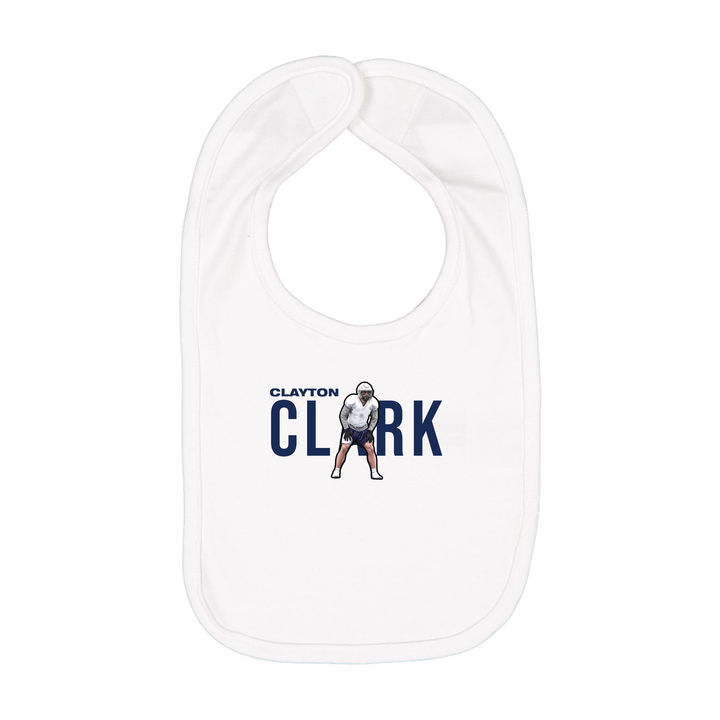 Infant Bib — Player Name in White