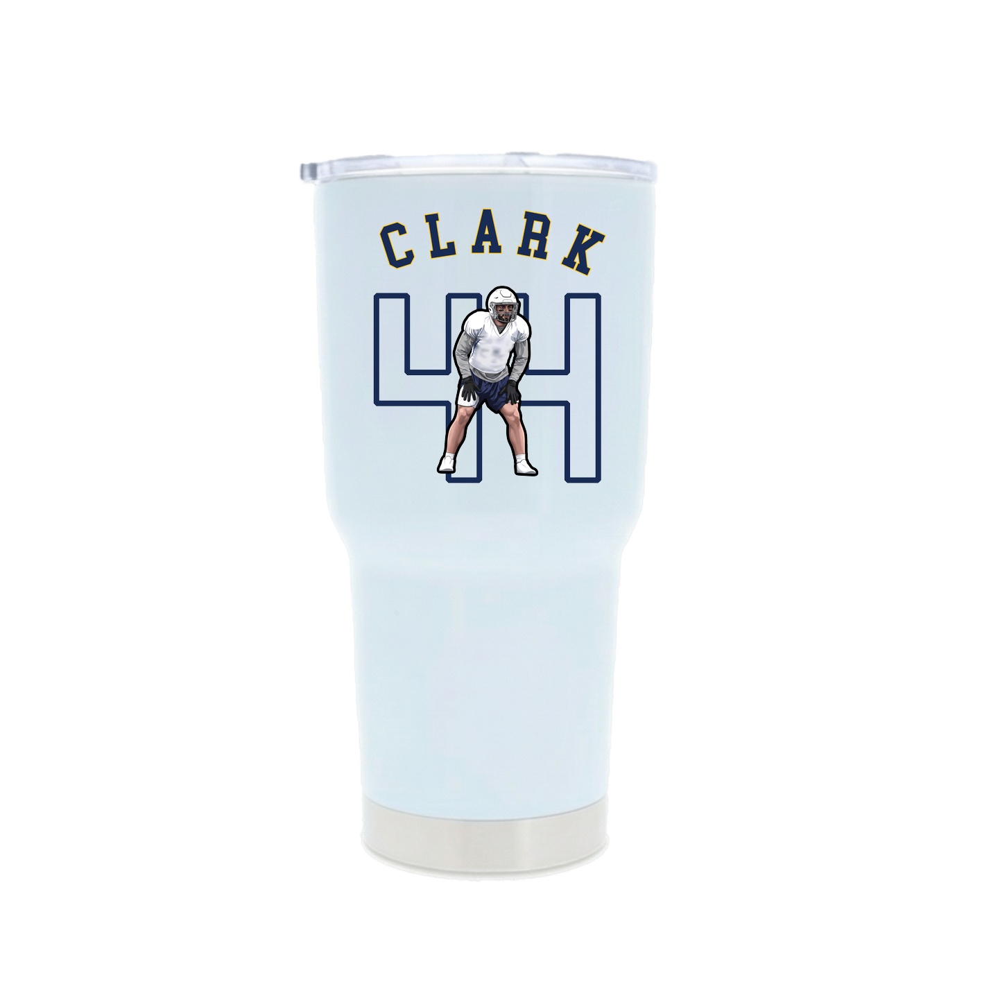 30oz Stainless Steel Tumbler — Shirsey Arch in White