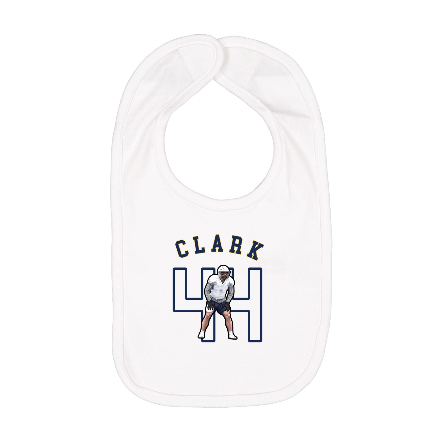 Infant Bib — Shirsey Arch in White